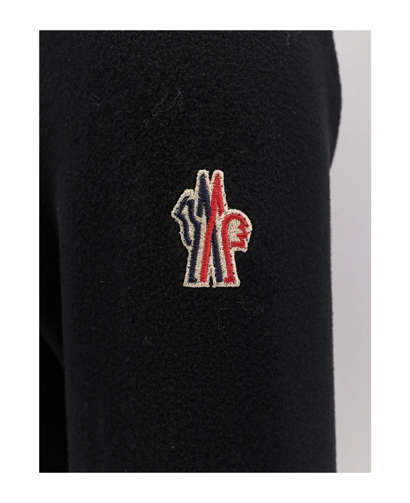 Moncler Grenoble Nylon Down Jacket With Fleece Inserts - Black