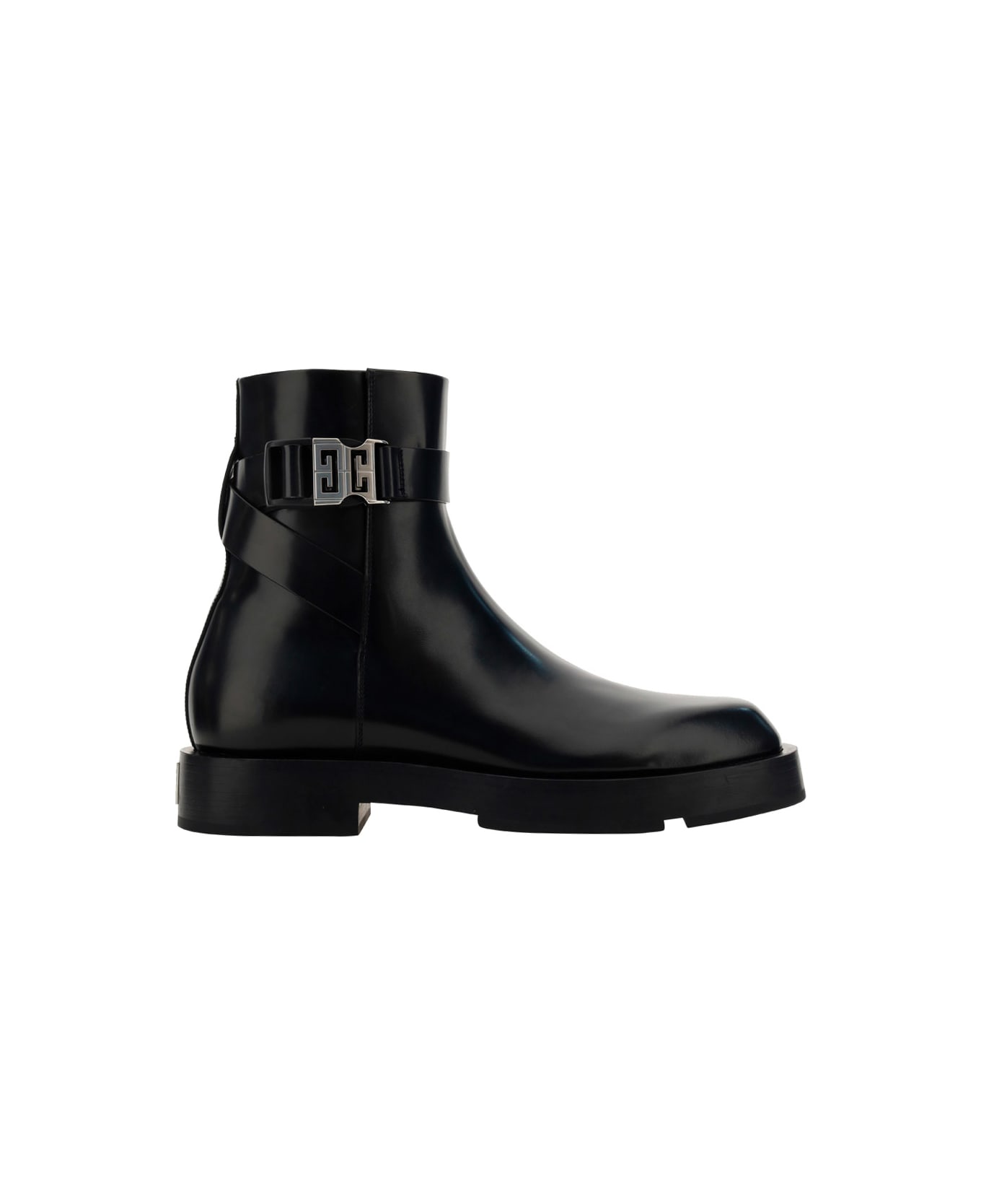 Givenchy Squared Buckle Boots - Black