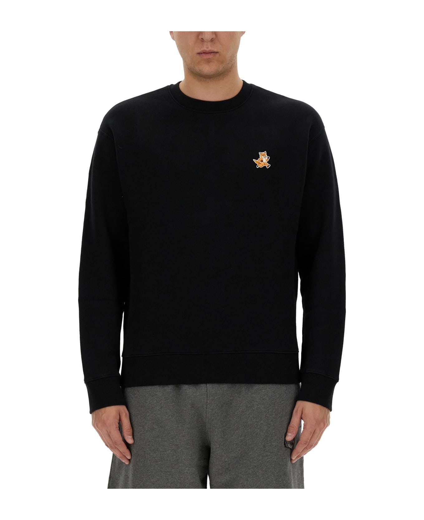 Maison Kitsuné Speedy Fox Sweatshirt - BLACK