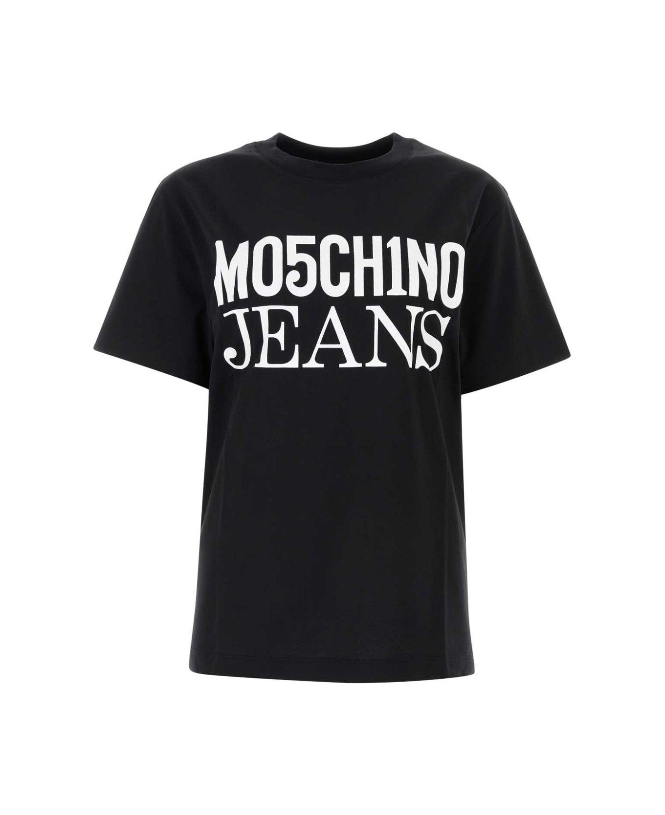 M05CH1N0 Jeans Logo-printed Crewneck T-shirt - Black