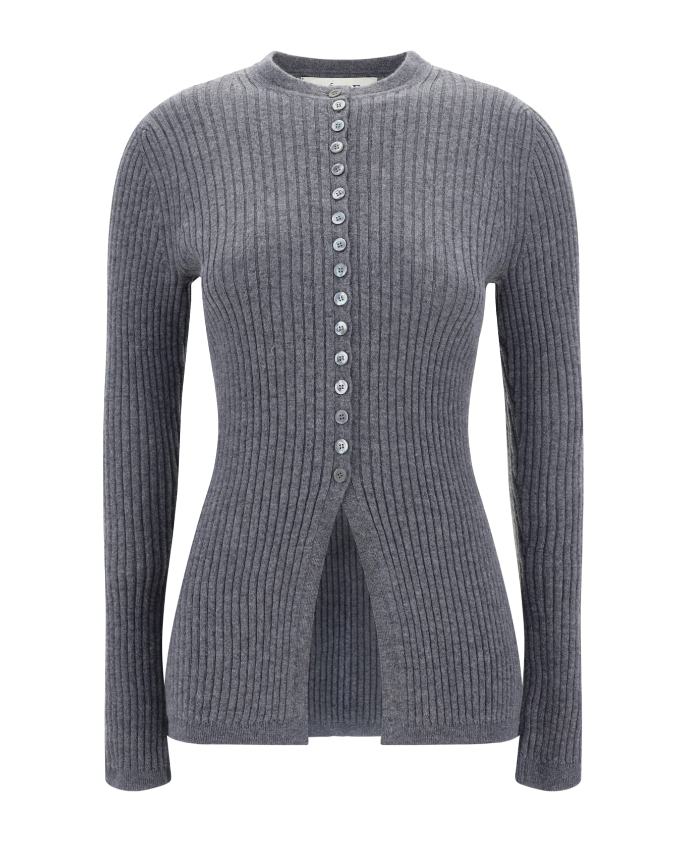 Róhe Cardigan - Mid Grey Melange