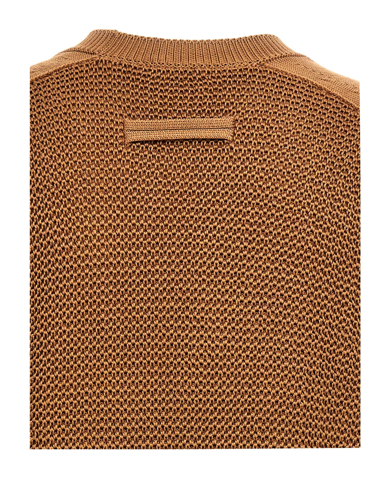 Zegna Waffle Stitch Sweater - Beige