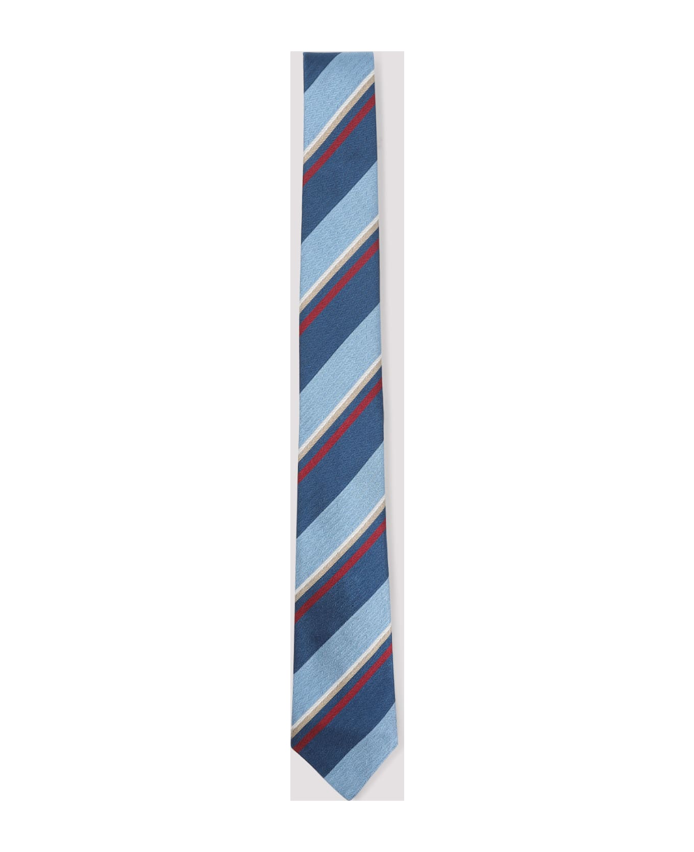 Paul Smith Horiz Stripe Tie - Blue