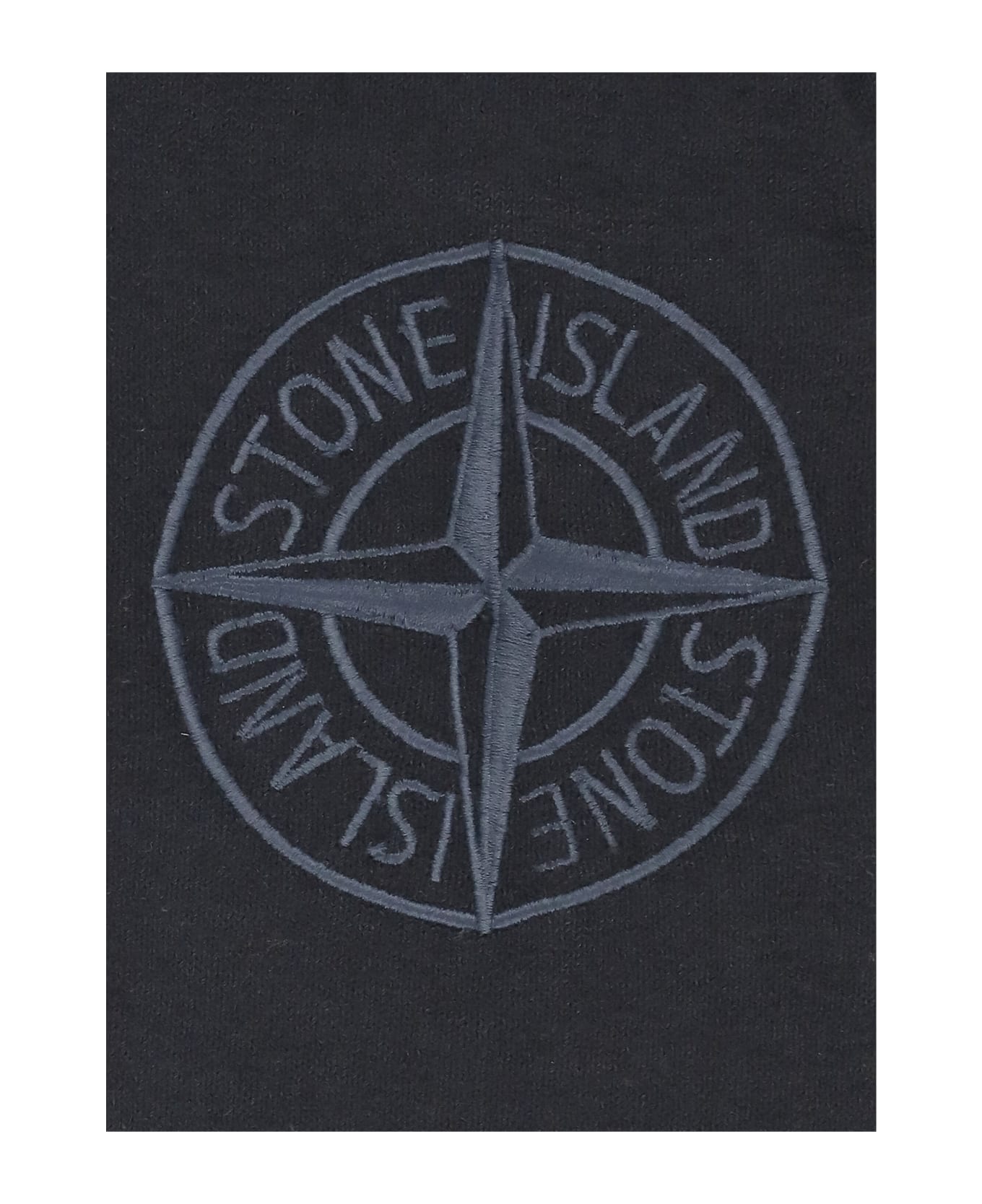 Stone Island Cotton Sweater With Logo - Black ニットウェア＆スウェットシャツ