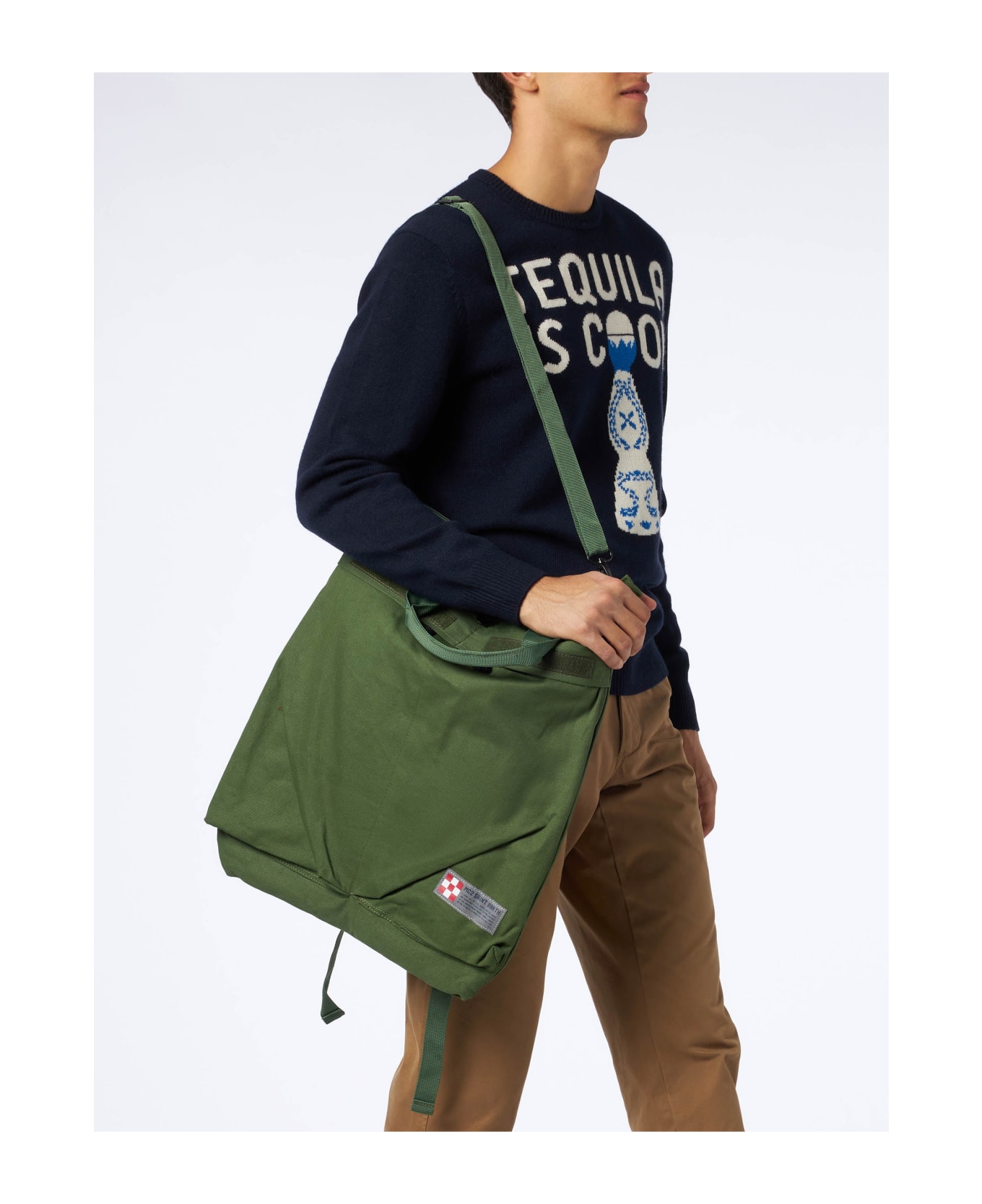 MC2 Saint Barth Military Green Canvas Backpack Helmut - GREEN