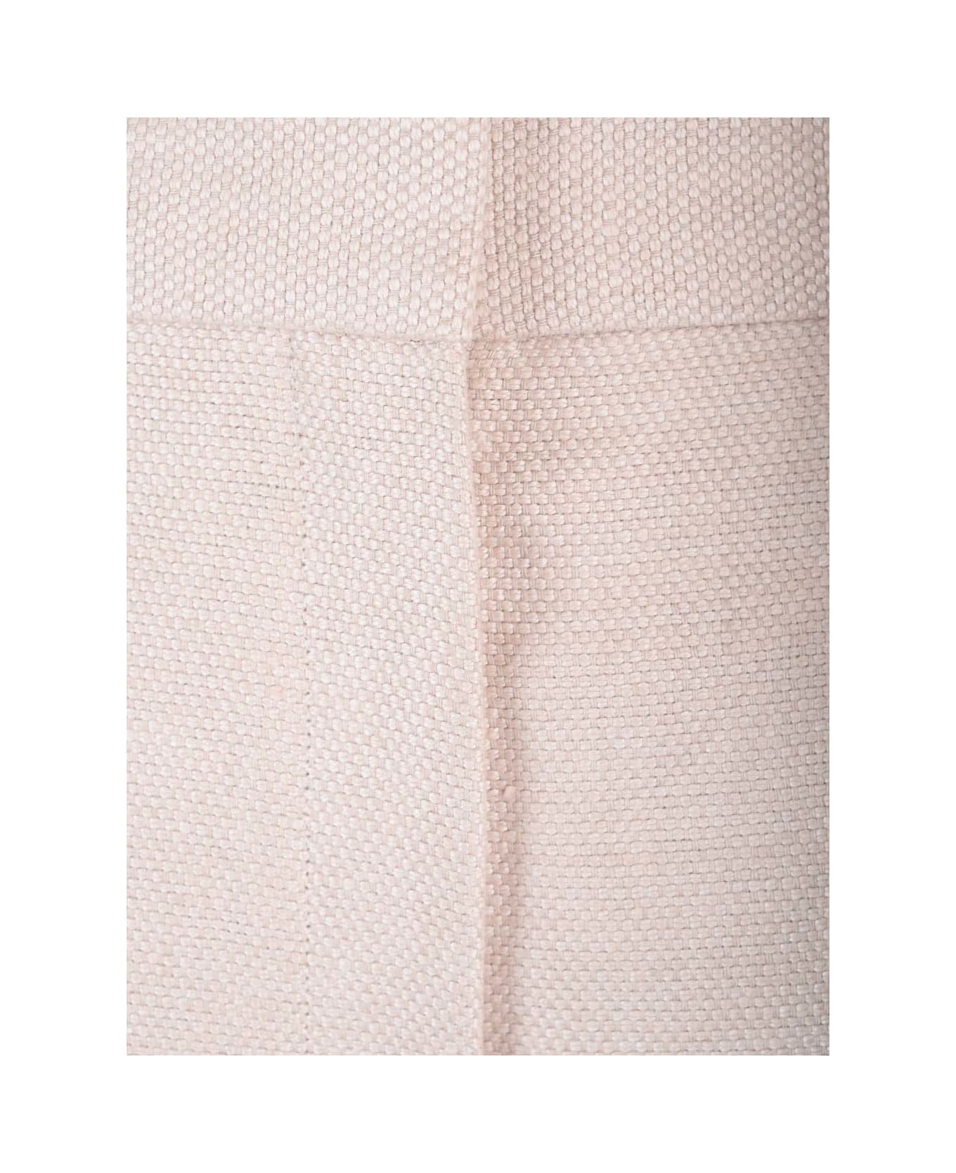 Theory High-waisted Trousers In Linen Twill - NEUTRALS