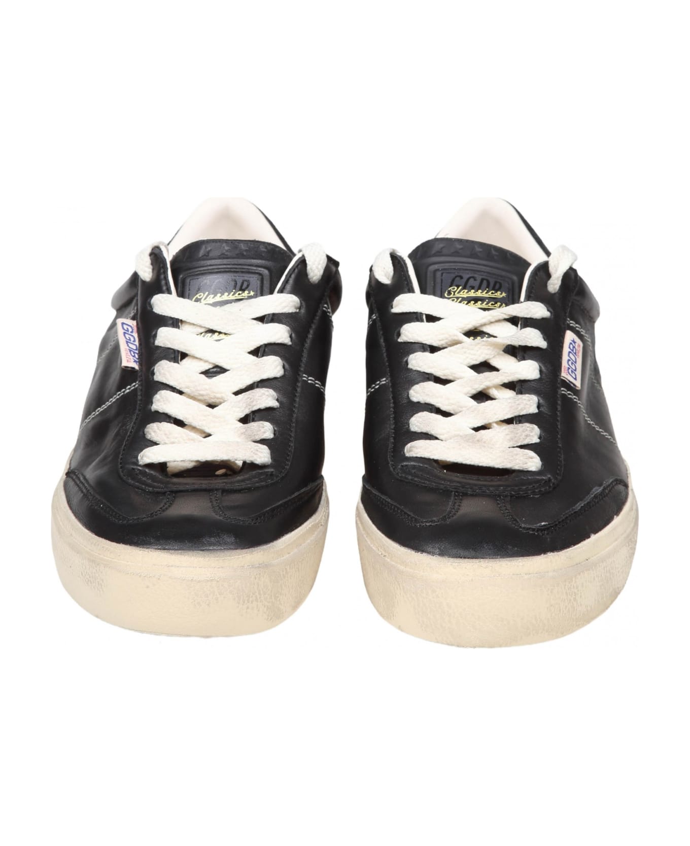 Golden Goose Soul Star Sneakers In Black Leather - Black