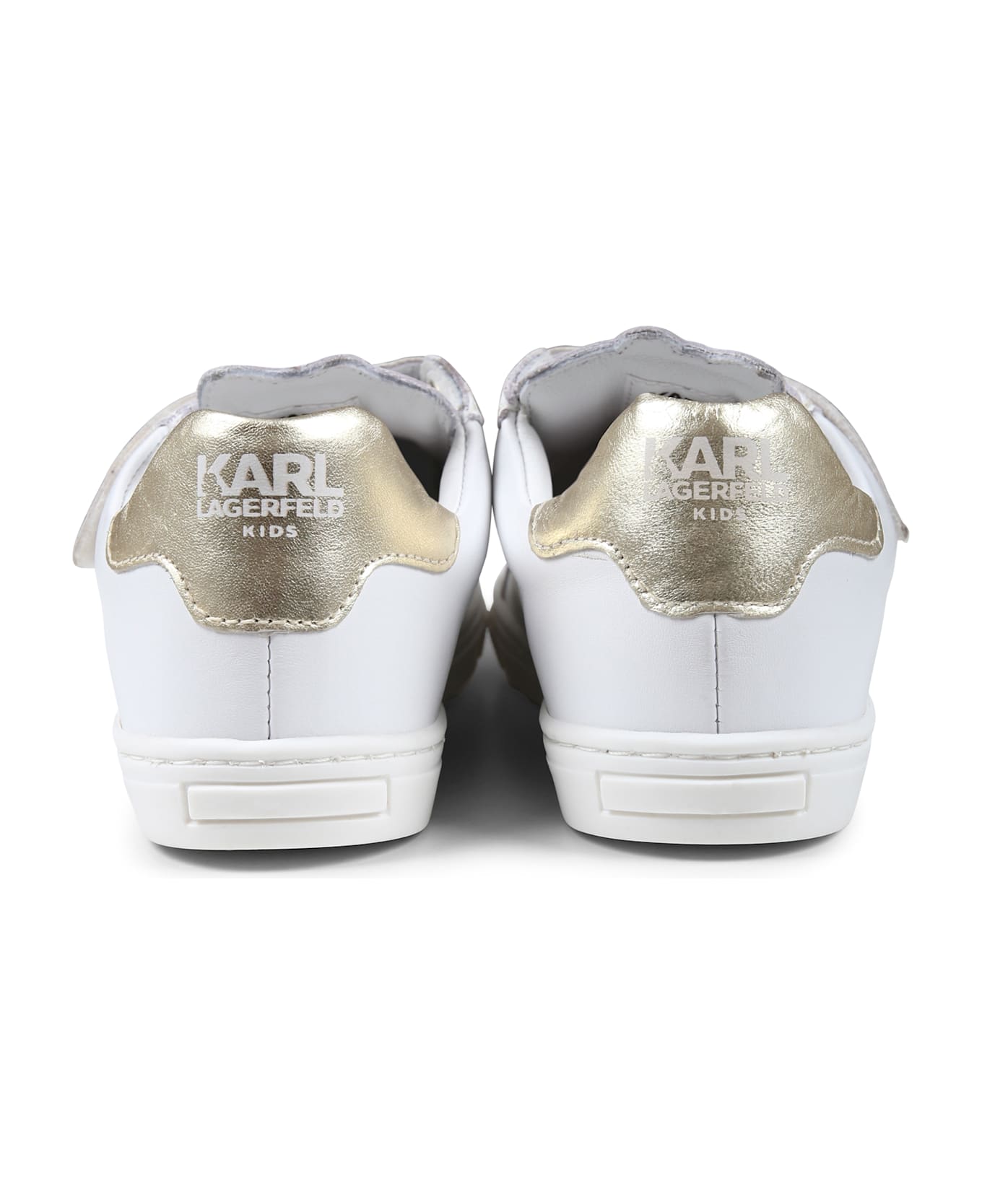 Karl Lagerfeld Kids White Sneakers For Girl With Choupette - White
