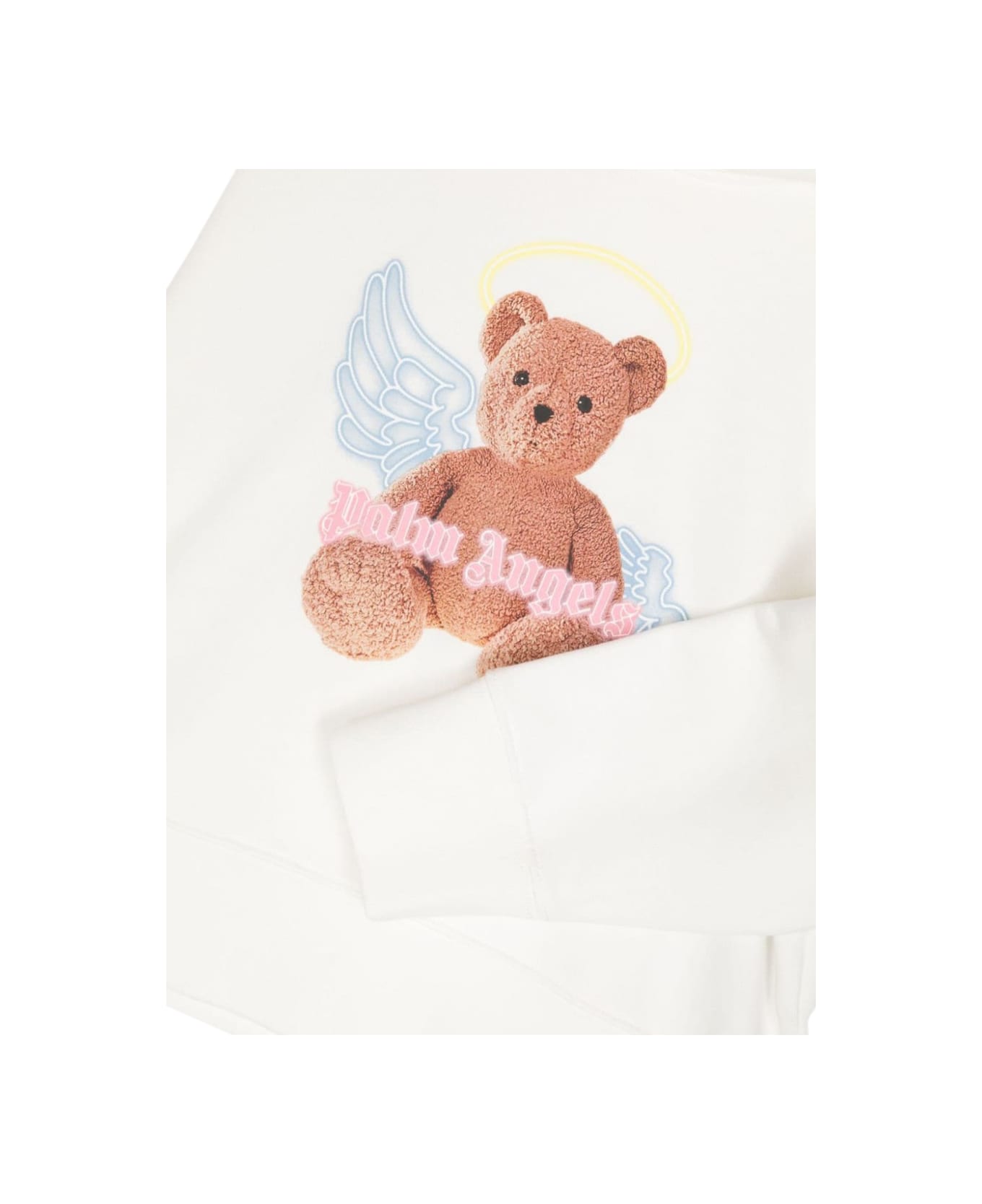 Palm Angels Pa Bear Angel Reg.hoodie - WHITE ニットウェア＆スウェットシャツ