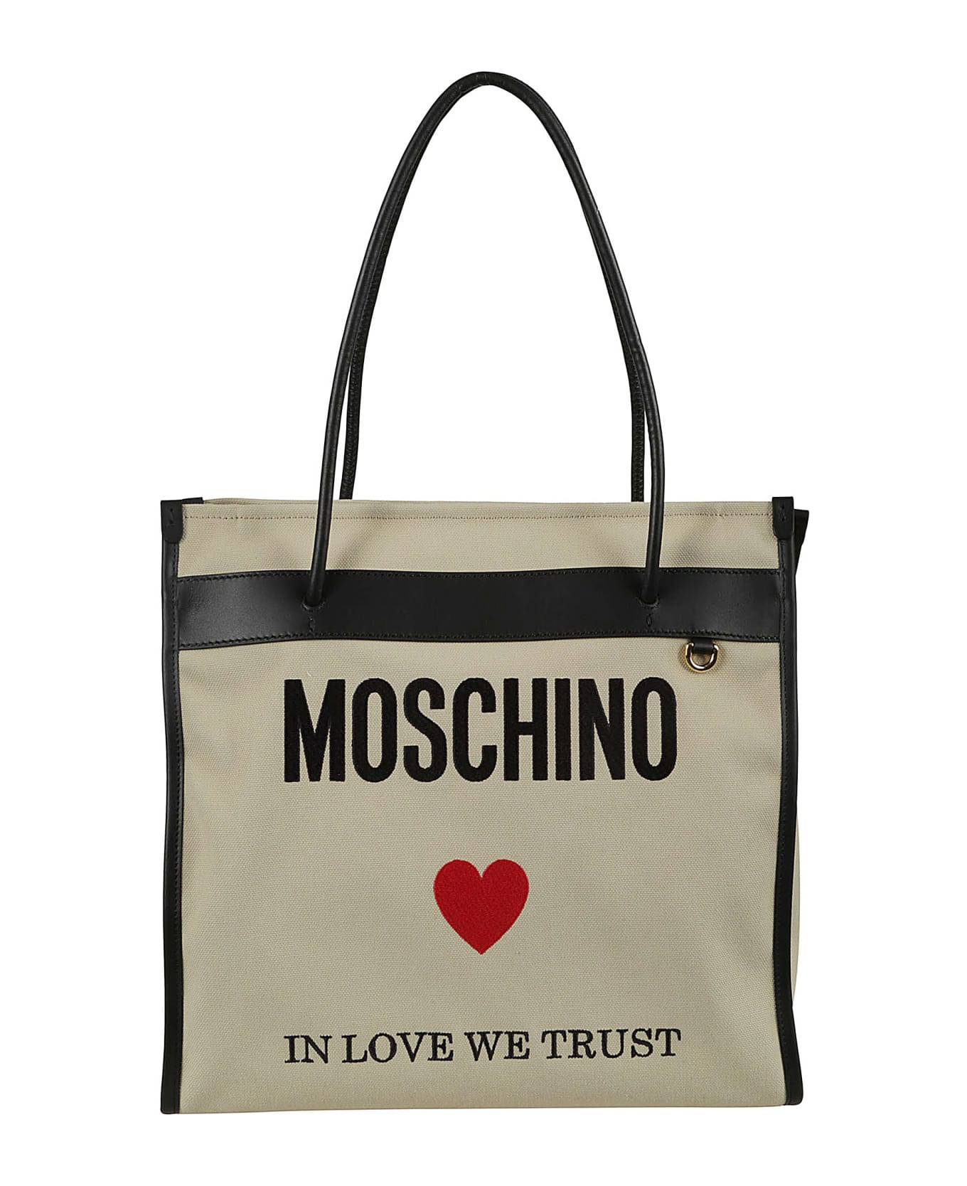 Moschino In Love We Trust Shopper Bag - Beige