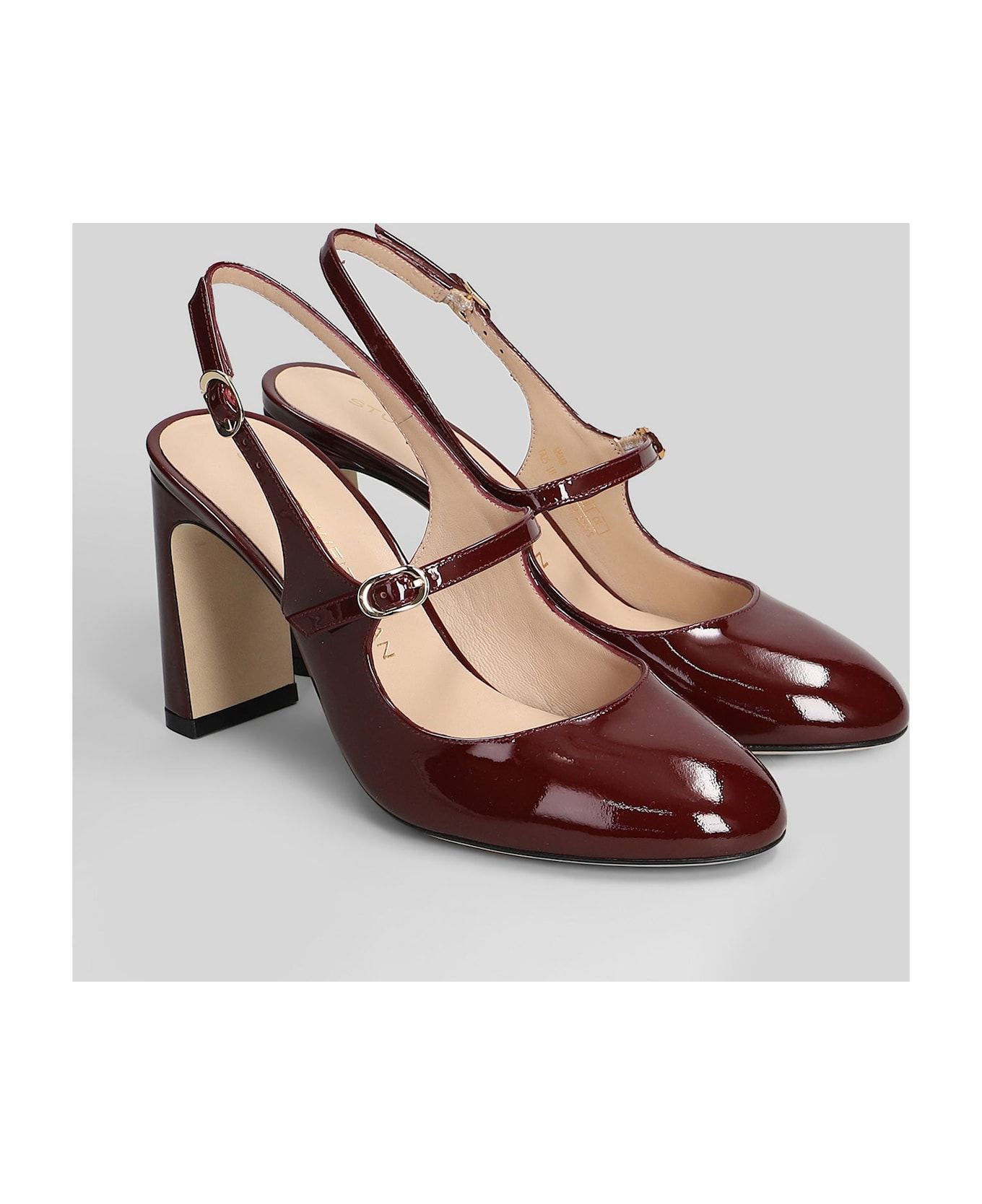 Stuart Weitzman Babette Mj Pumps In Bordeaux Patent Leather - bordeaux