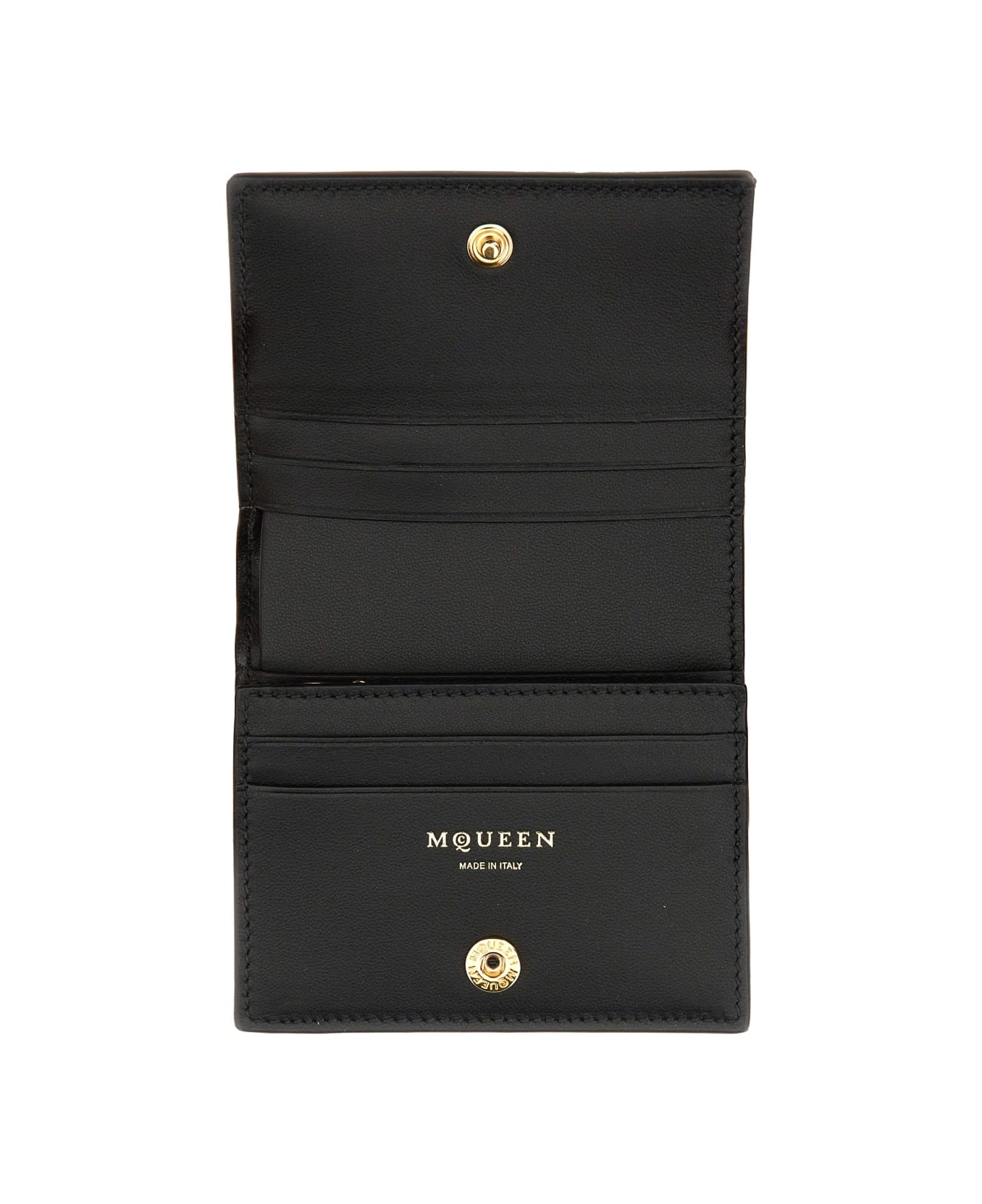 Alexander McQueen Wallet With Logo - BLACK