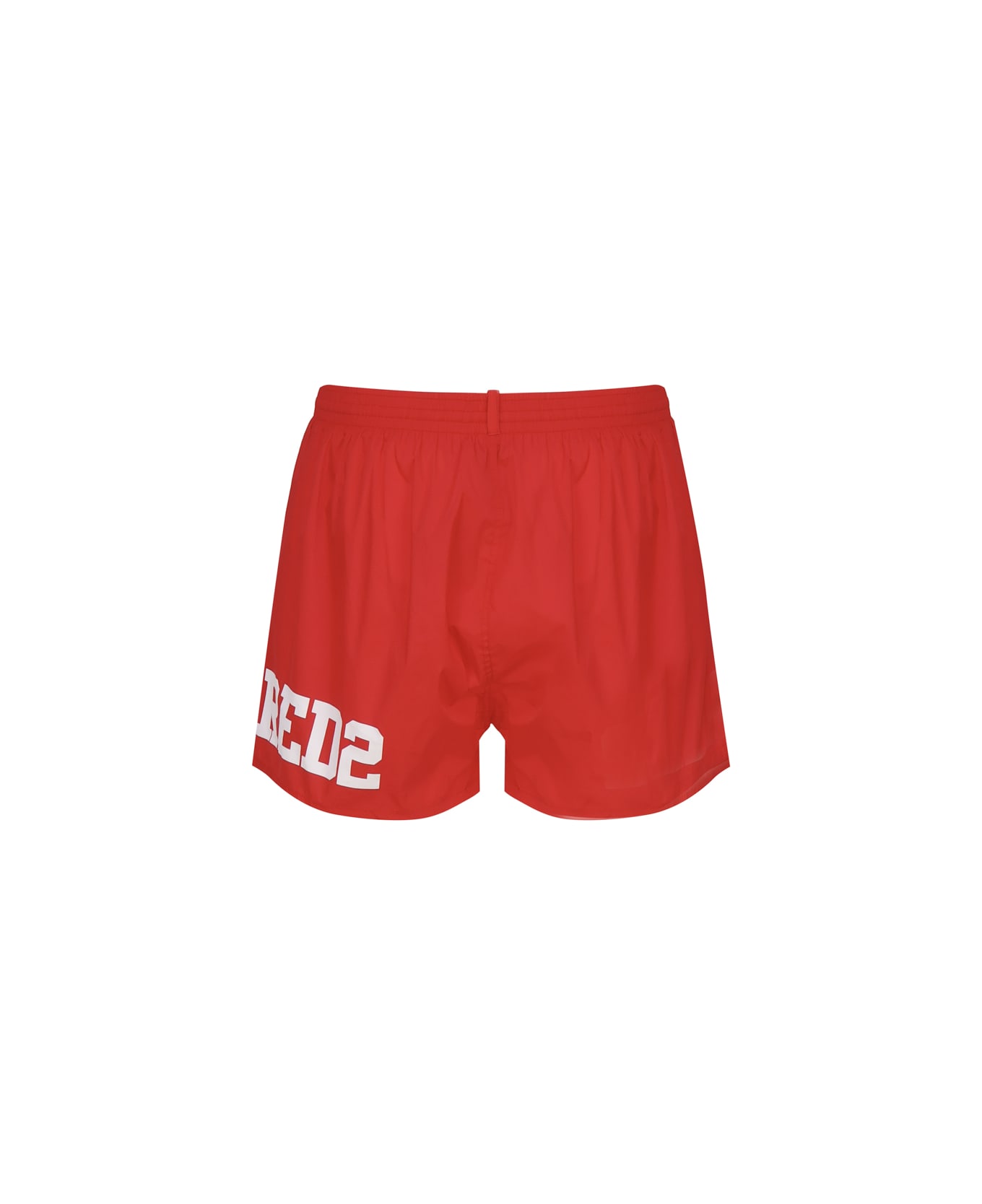 Dsquared2 Logo Swimsuit In Contrasting Color - Rosso
