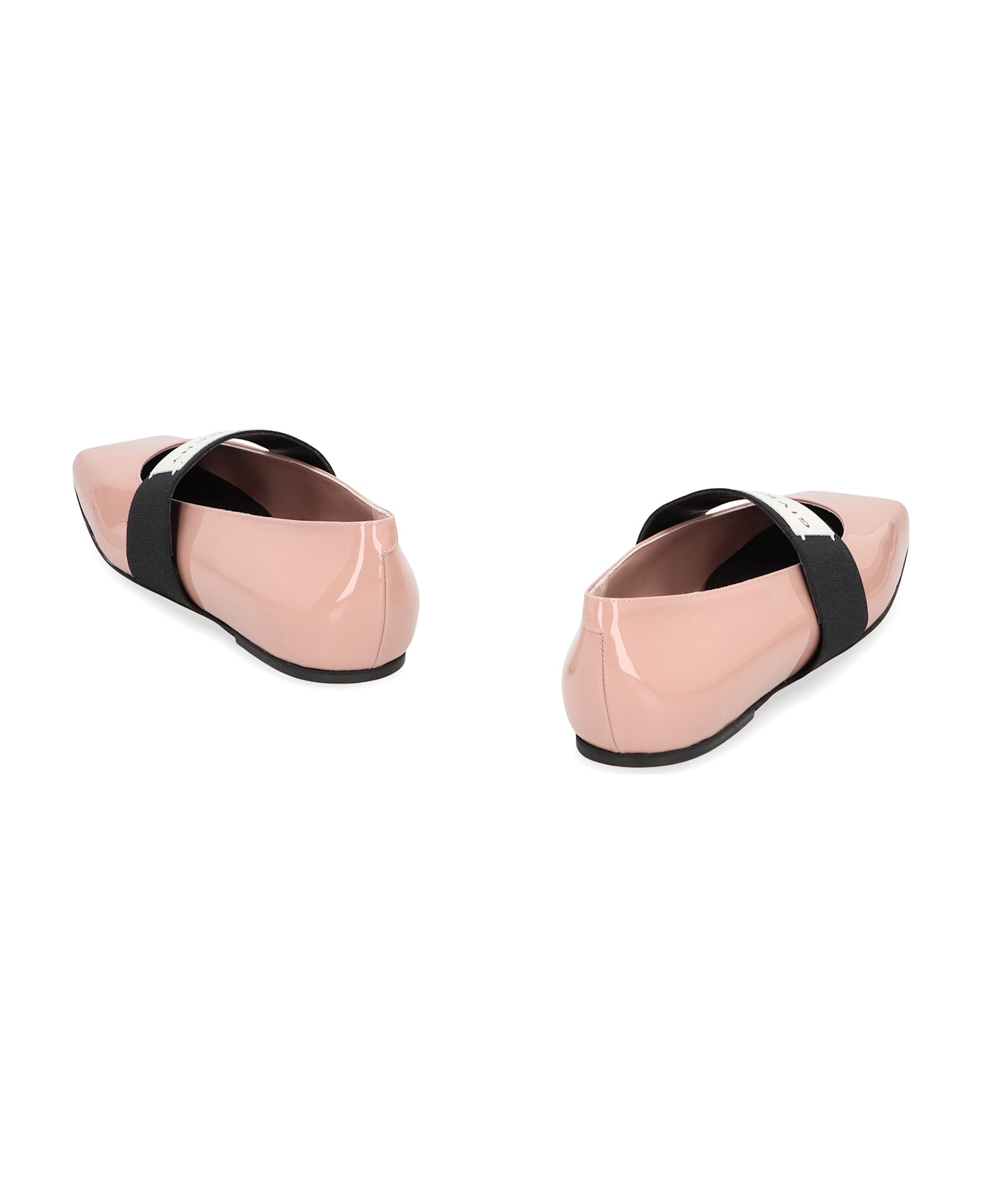 Givenchy Ballerina Sliced Square In Patent Leather - PINK