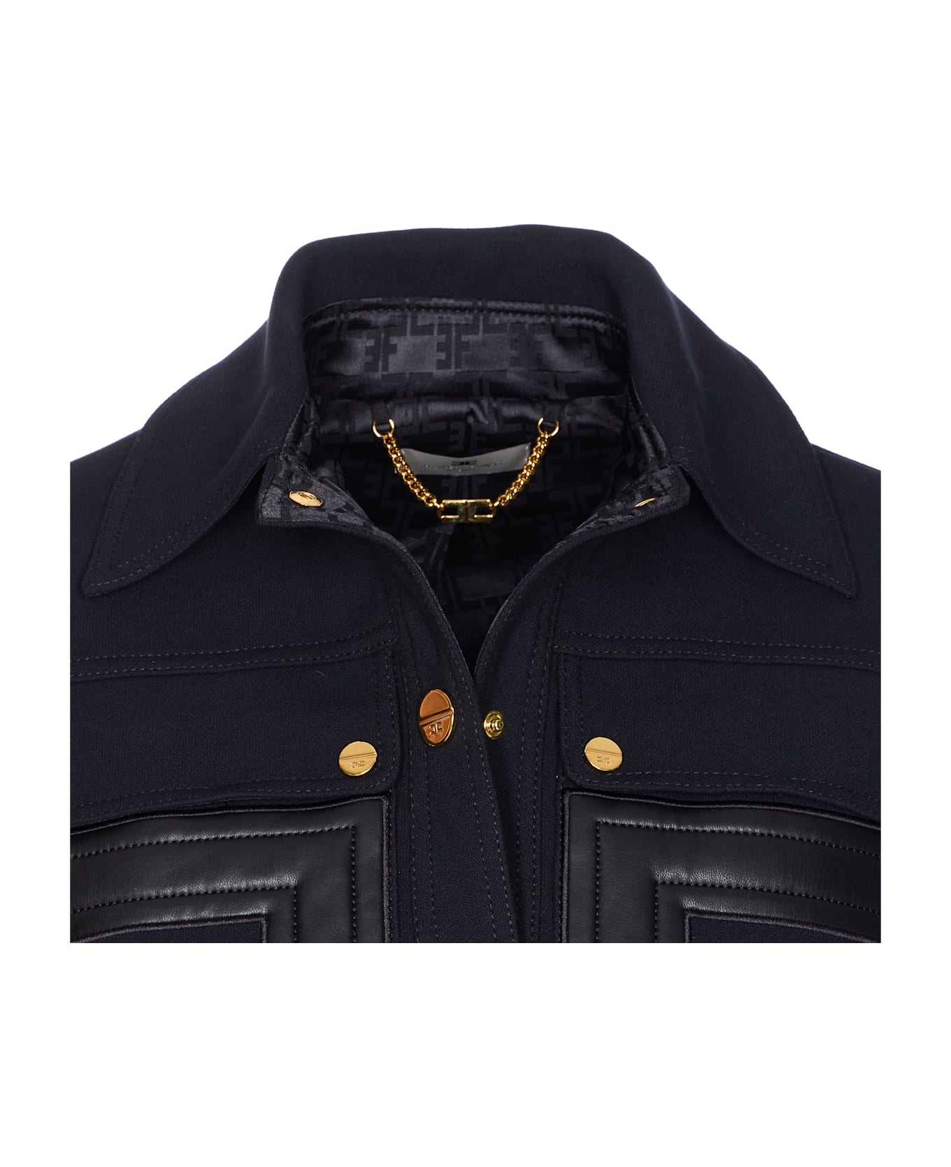Elisabetta Franchi Cropped Jacket - Black