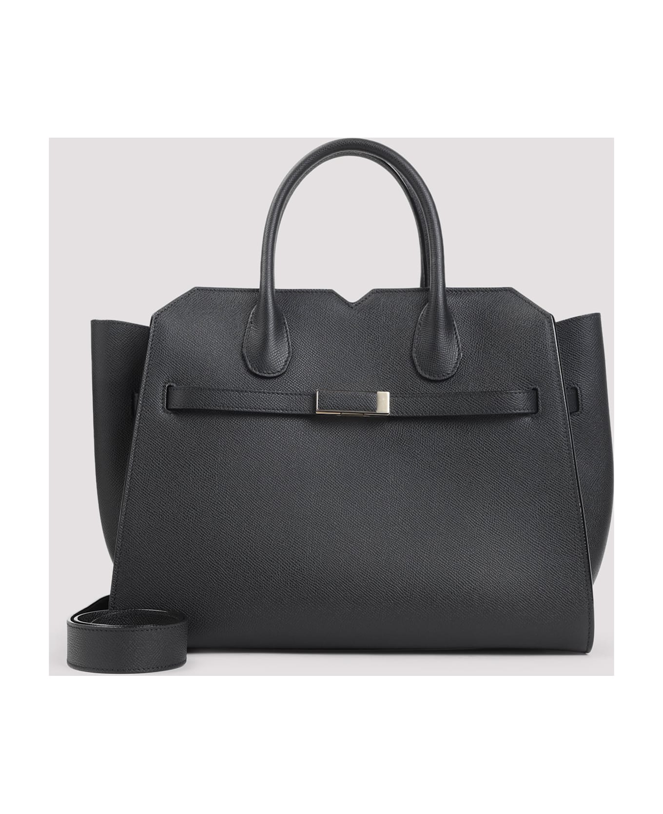 Valextra Milano Media Shoulder Bag - Nn Nero