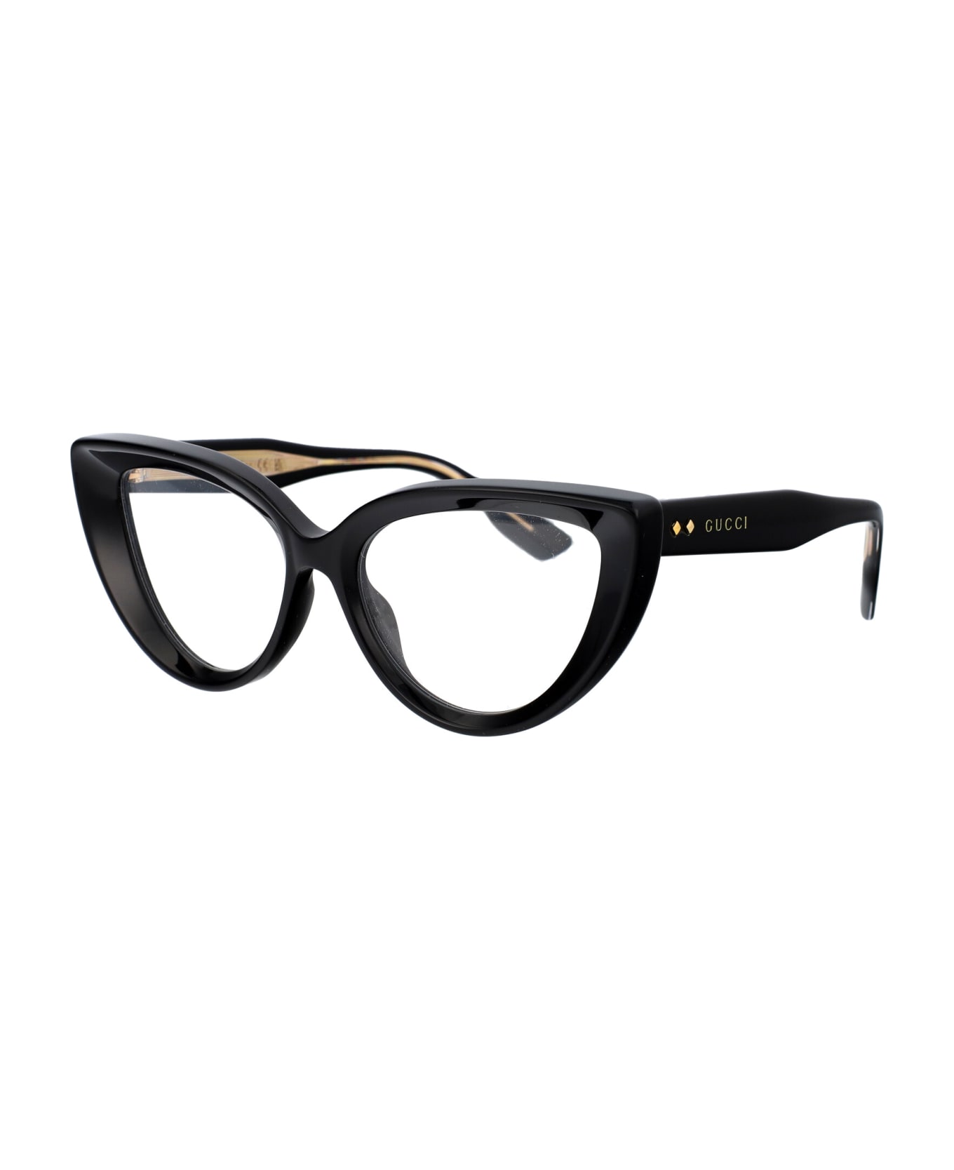 Gucci Eyewear Gg1530o Glasses - 001 BLACK BLACK TRANSPARENT アイウェア