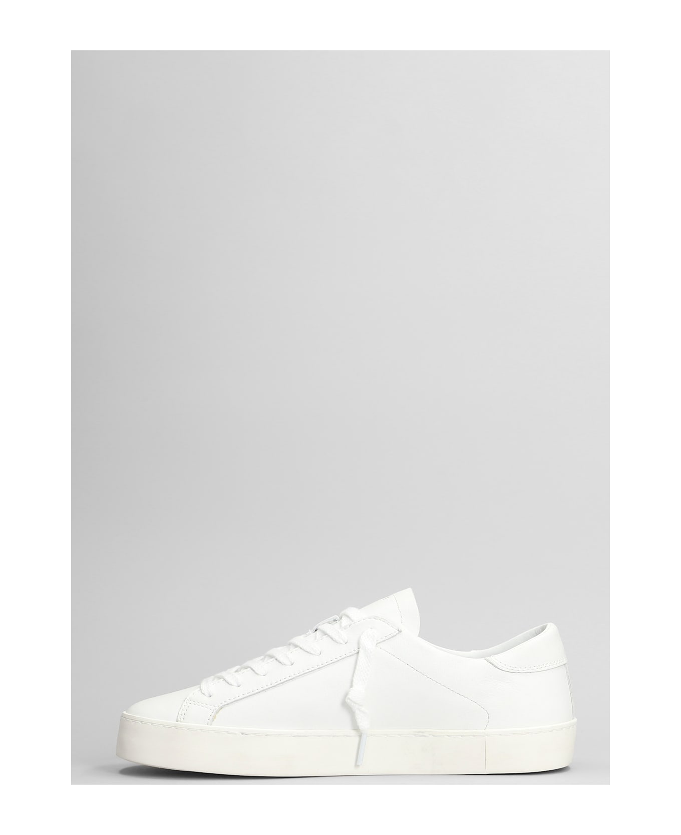 D.A.T.E. Hill Low Sneakers In White Leather - white