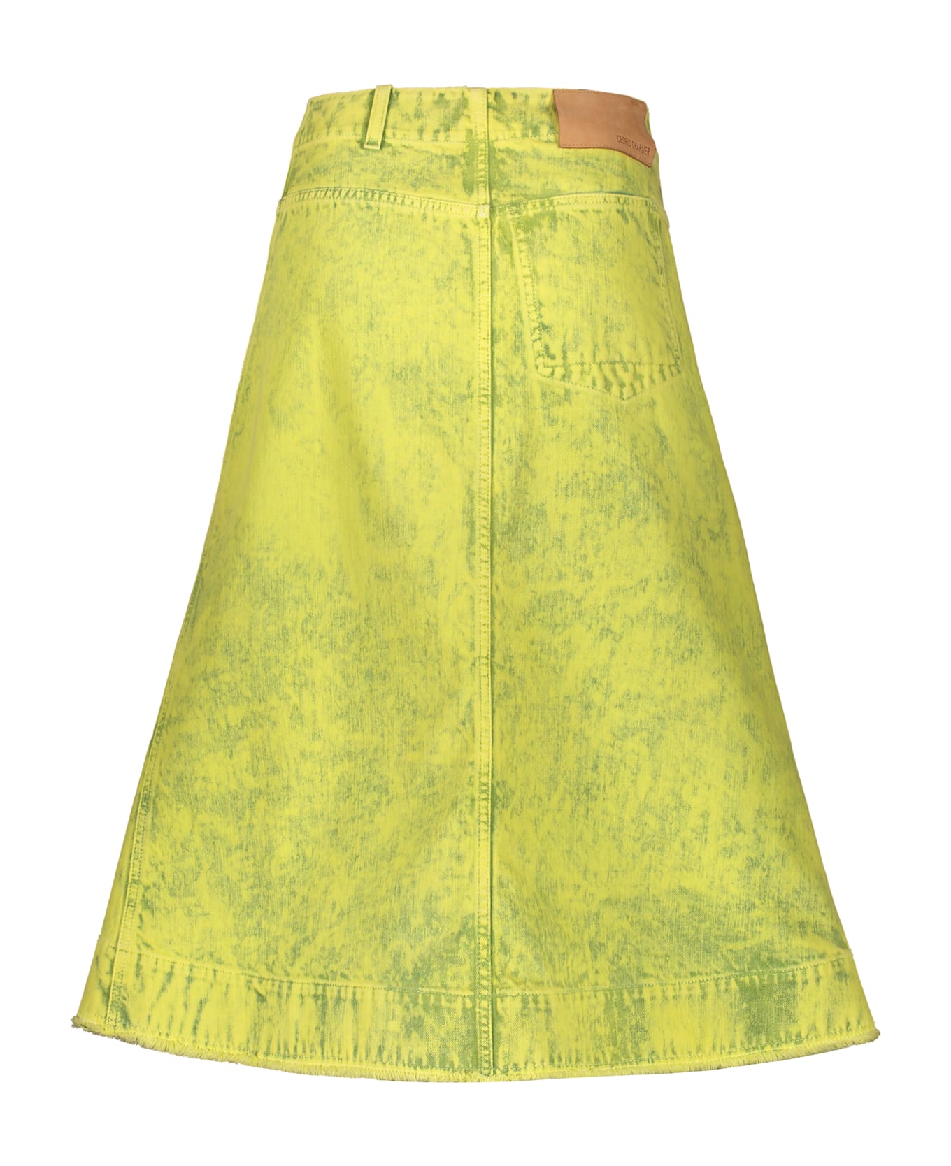 Cedric Charlier Cotton Midi Skirt - Yellow