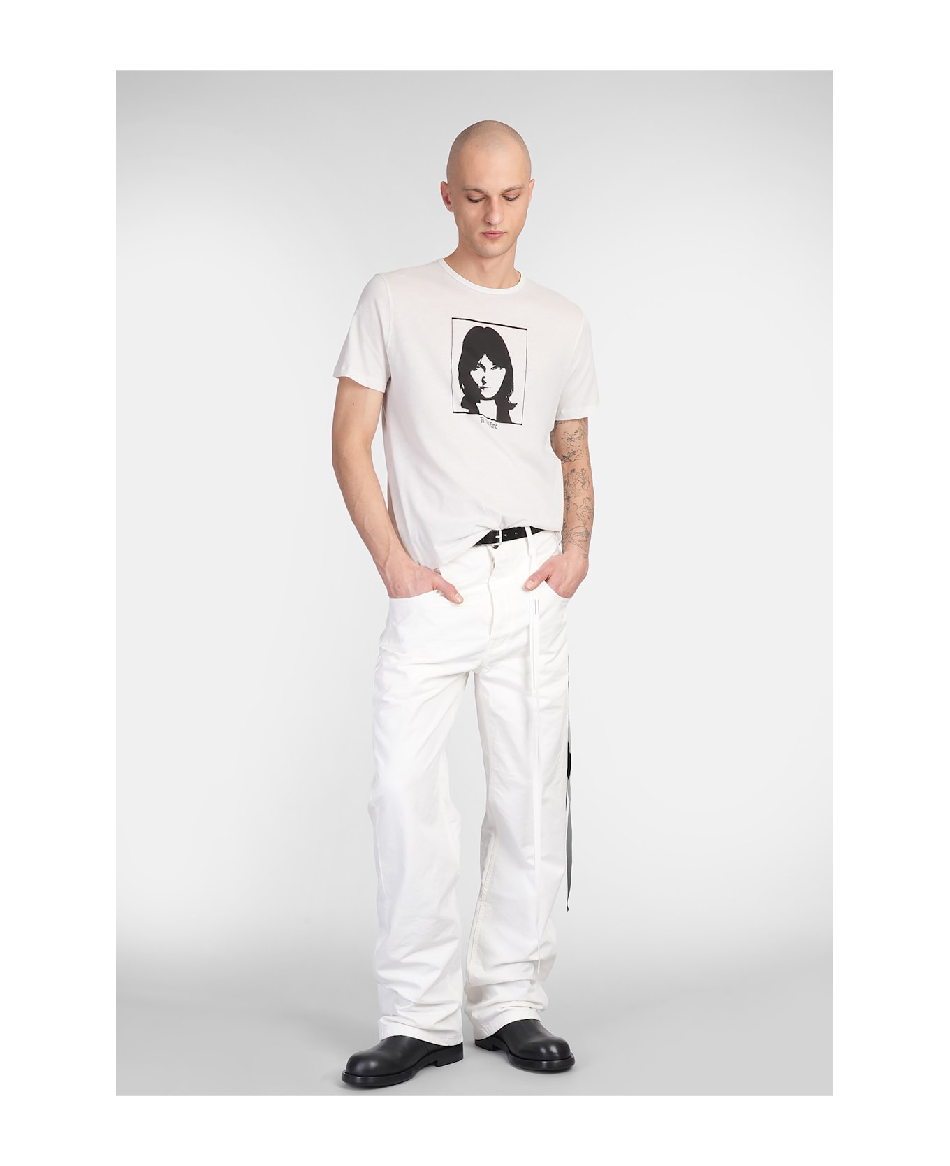 Ann Demeulemeester Ronald Pants In White Cotton - white