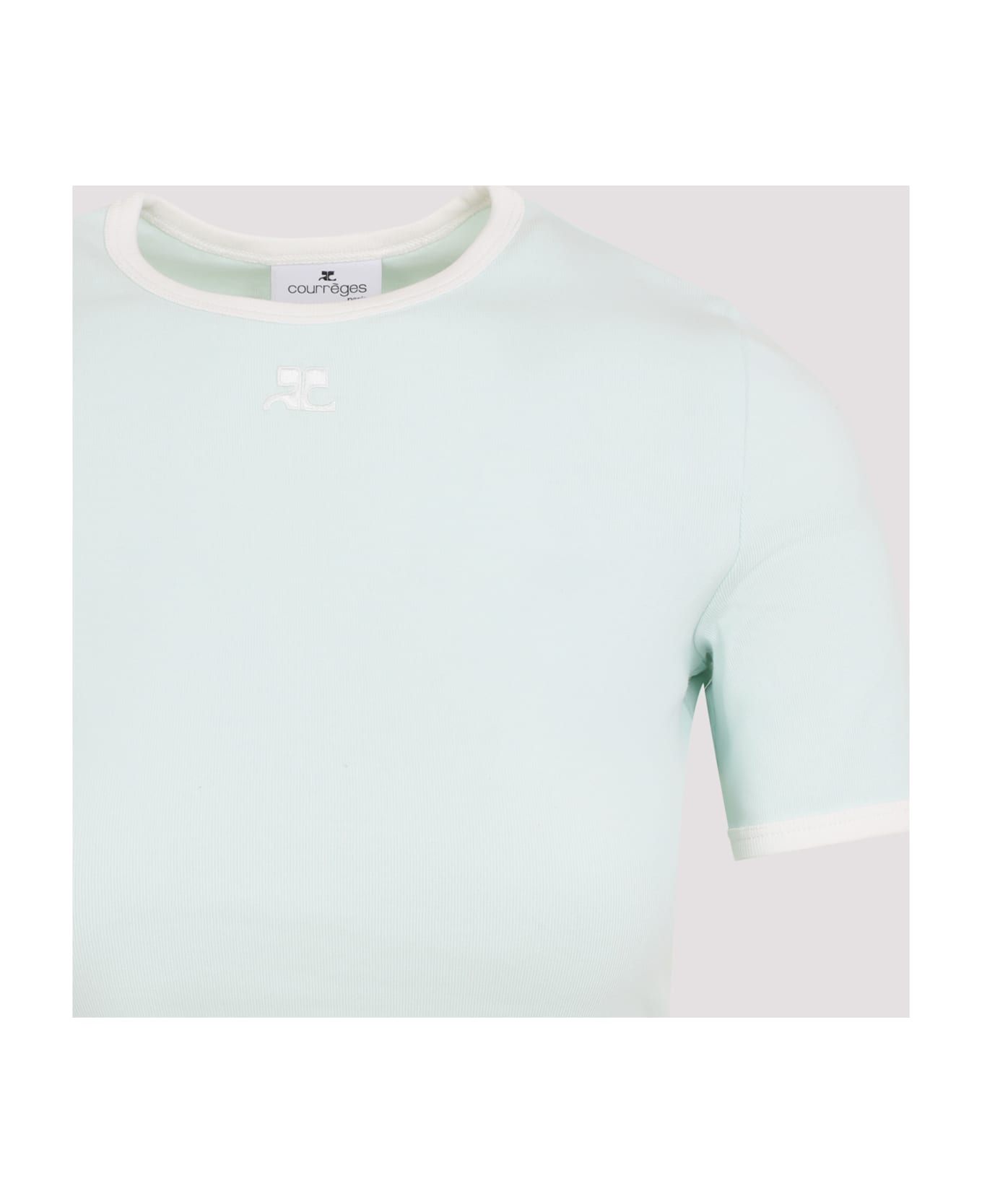 Courrèges Signature T-shirt - Light Mint