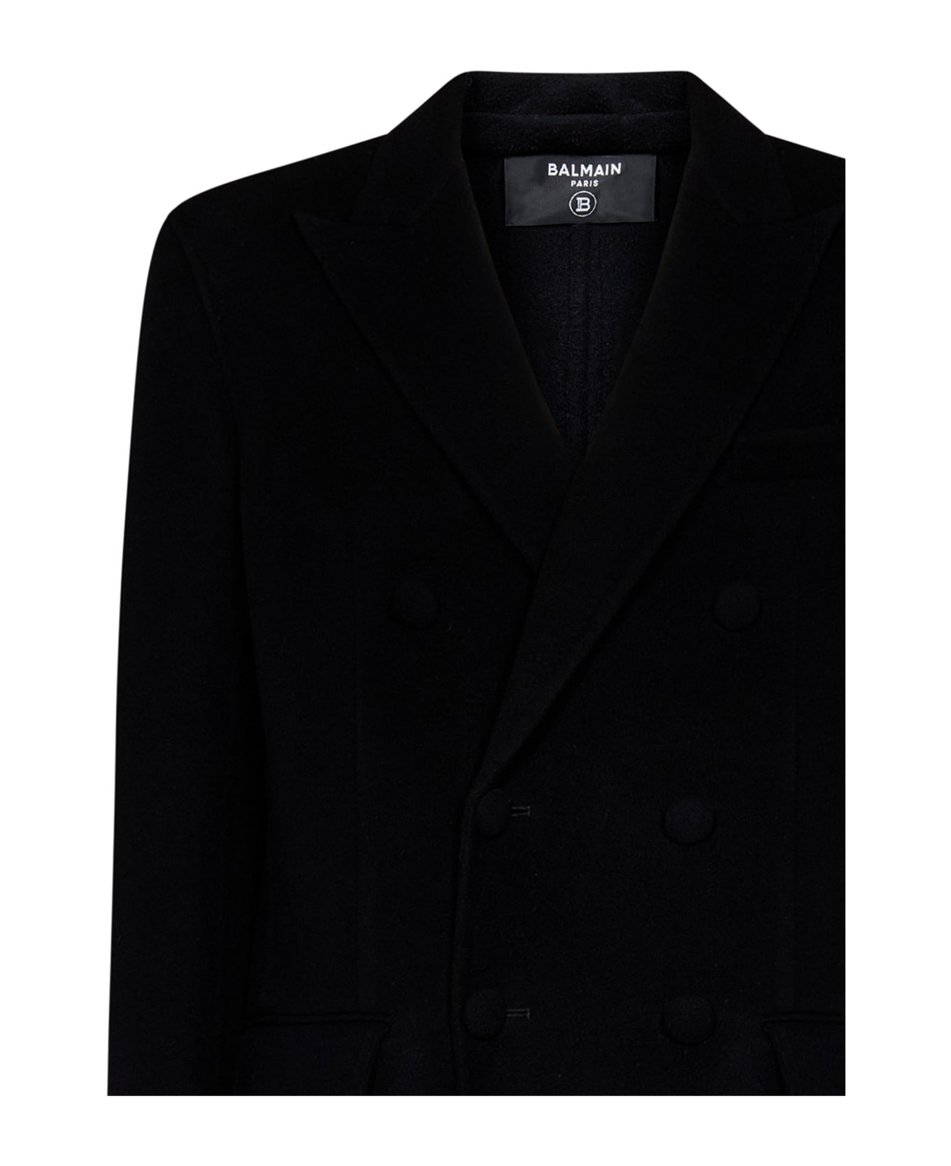 Balmain Coat - Black レインコート
