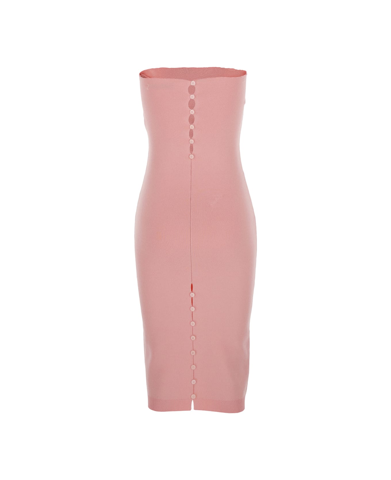 Jacquemus 
la Robe Sera
 Pink Dress With Square Neckline And Back Buttons In Fabric Woman - Pink