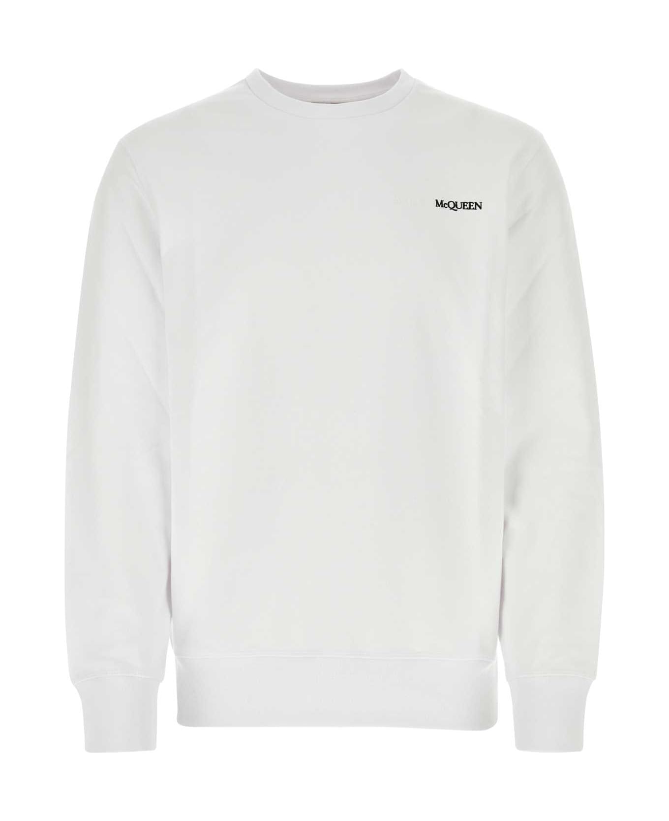 Alexander McQueen White Cotton Sweatshirt - OPTICALWHITE