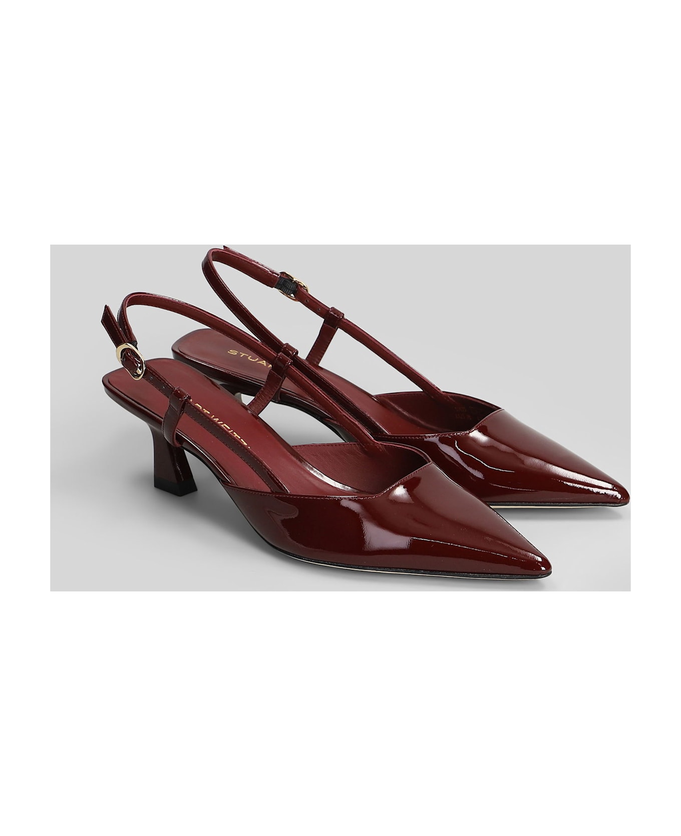 Stuart Weitzman Vinnie 50 Pumps In Bordeaux Patent Leather - bordeaux