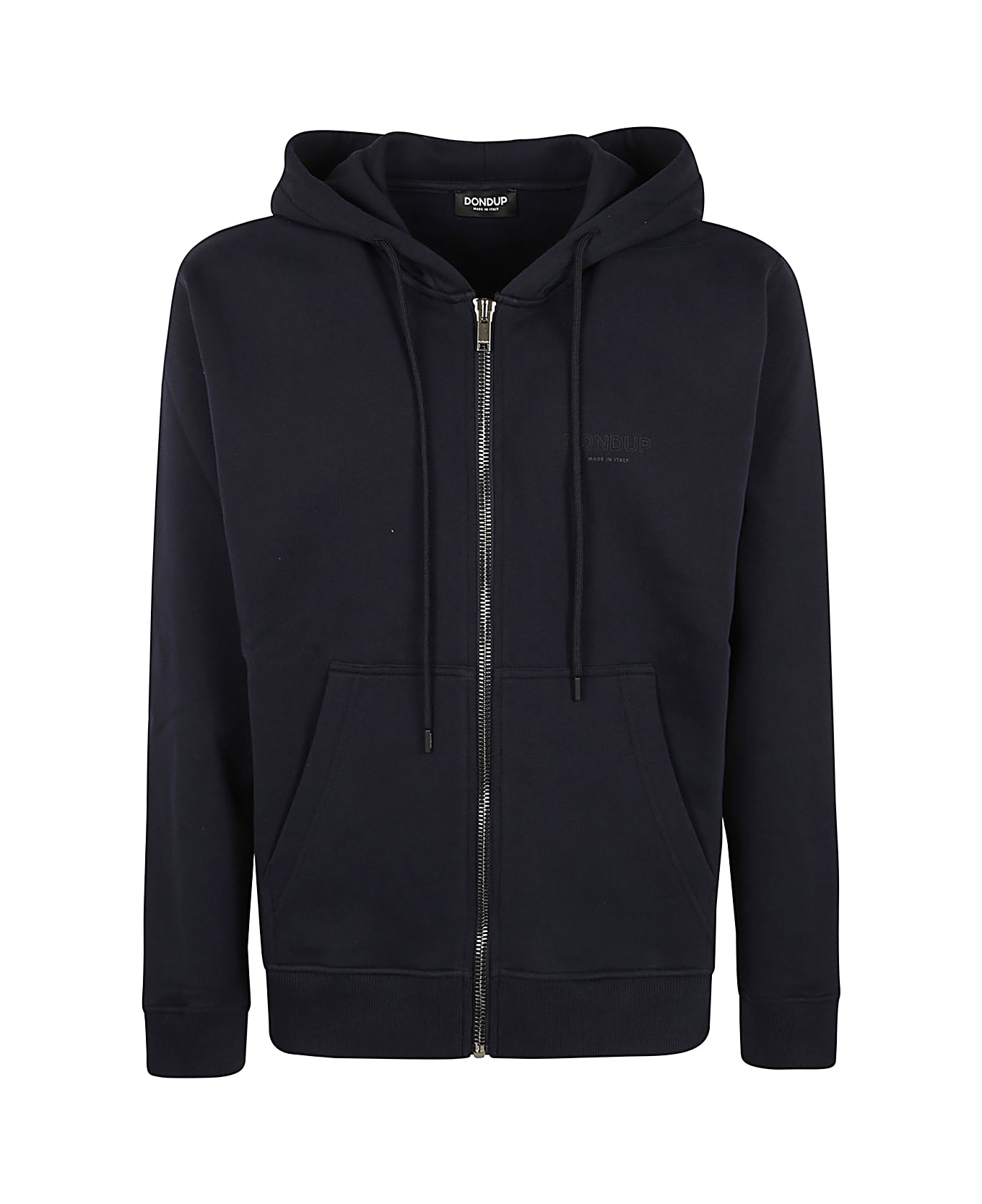 Dondup Hoodie Full Zip Basic Fleece - Blue