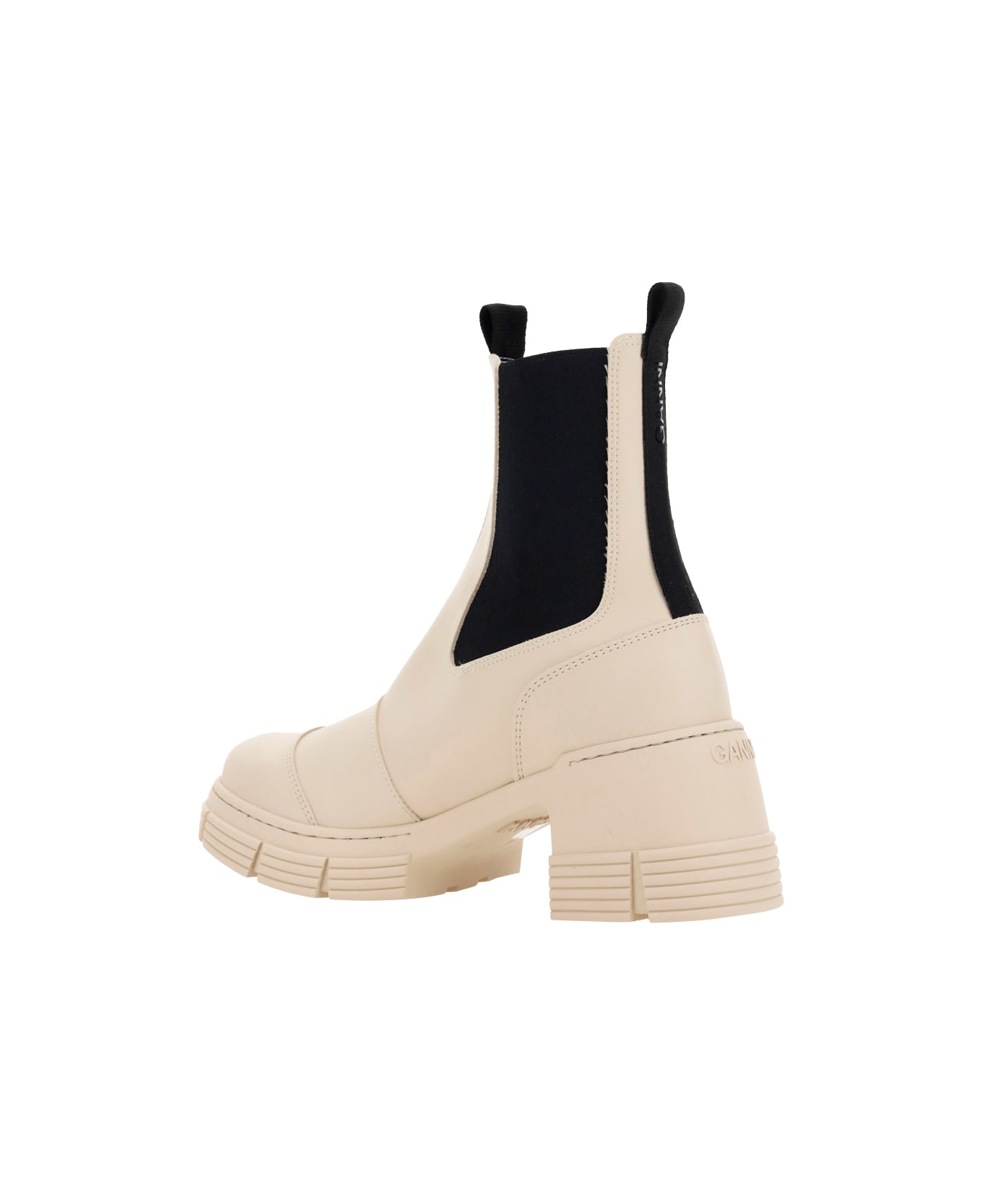 Ganni City Ankle Boots - Yellow Cream