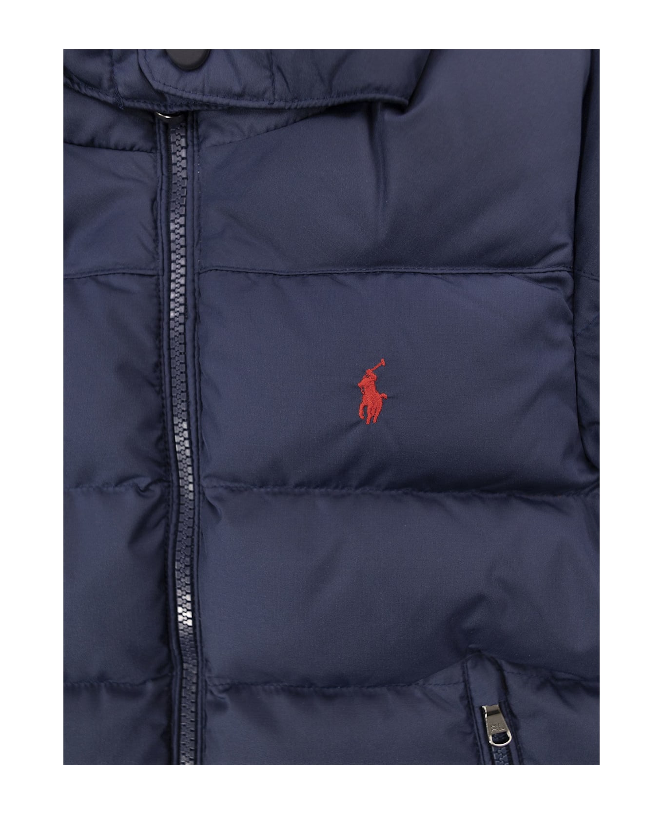 Ralph Lauren Down Jacket With Ripstop Hood - Navy