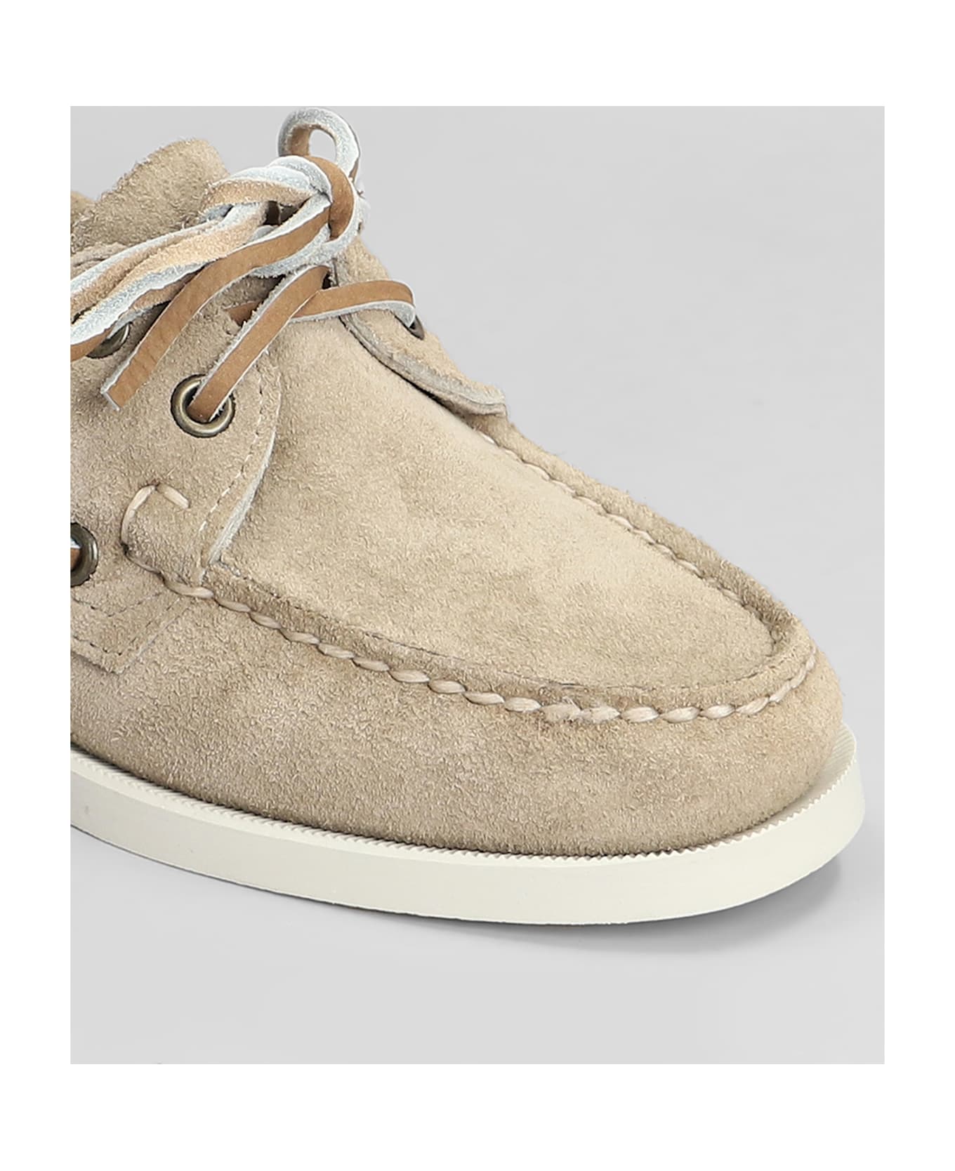 Sebago Portland Flesh Out Loafers In Taupe Suede - taupe