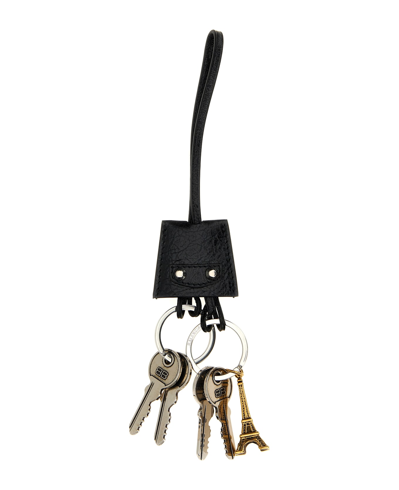 Balenciaga 
le City Charm Eiffel
 Keyring - BLACK