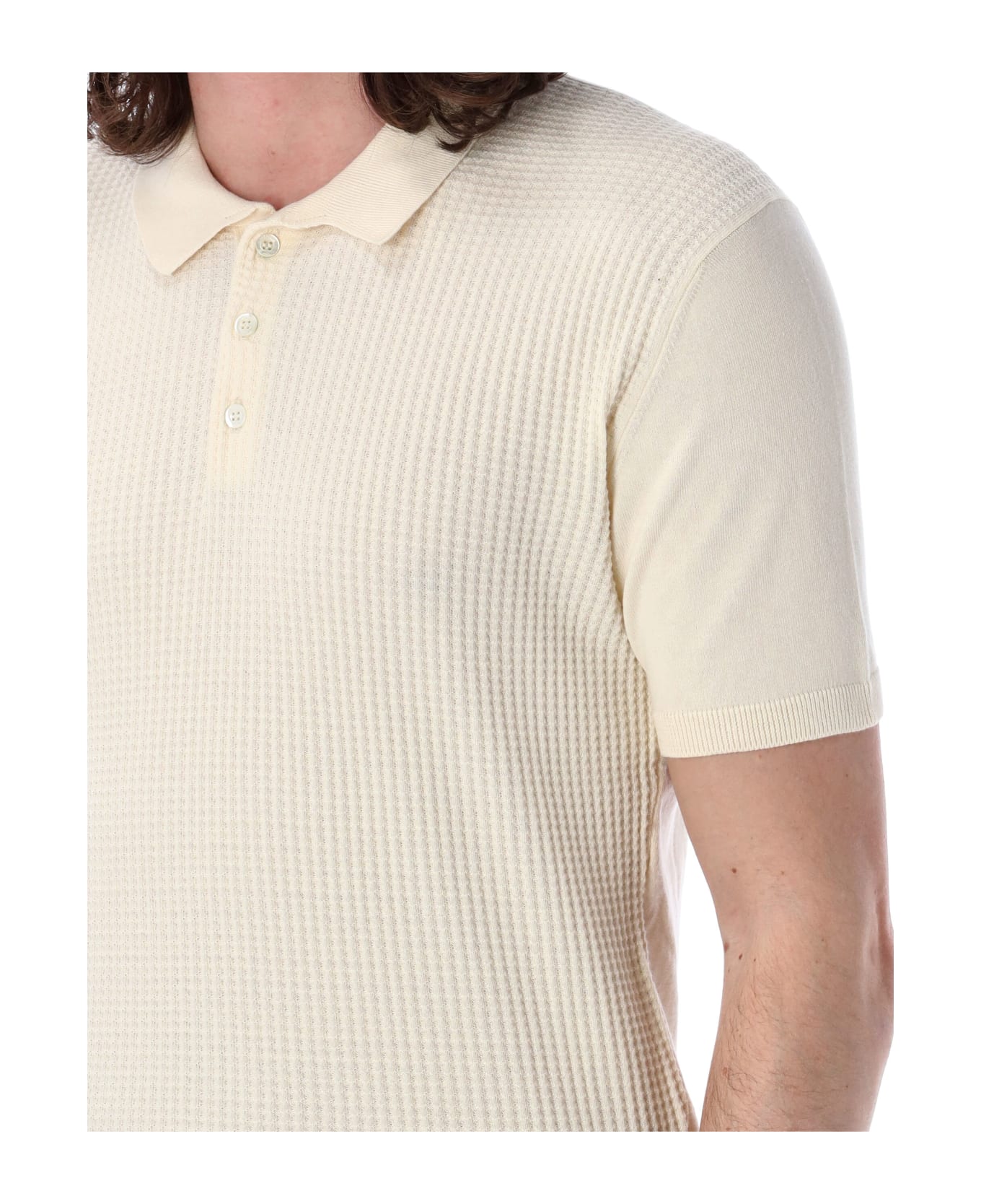 Baracuta Waffle Polo Shirt - IVORY ポロシャツ
