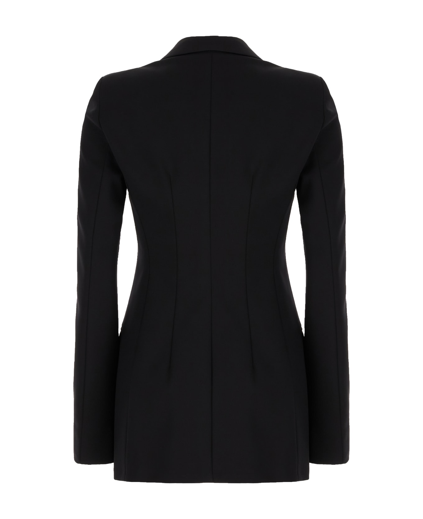 SportMax Black Stretch Nylon Blazer - Nero