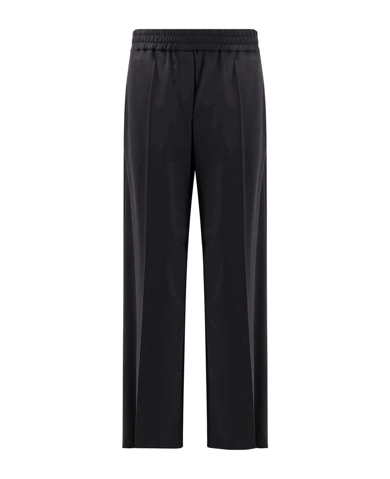 Brunello Cucinelli Virgin Wool Blend Trousers - Black