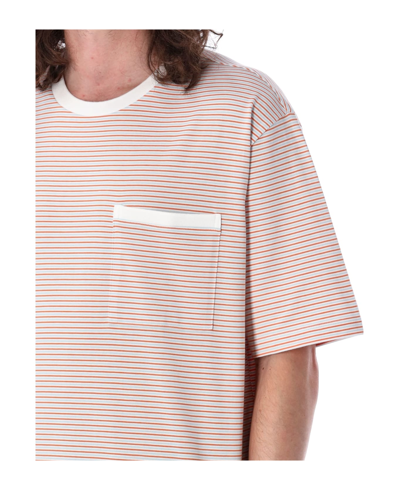 Thom Browne Oversized Short Sleeved Pocket T-shirt - ORANGE シャツ