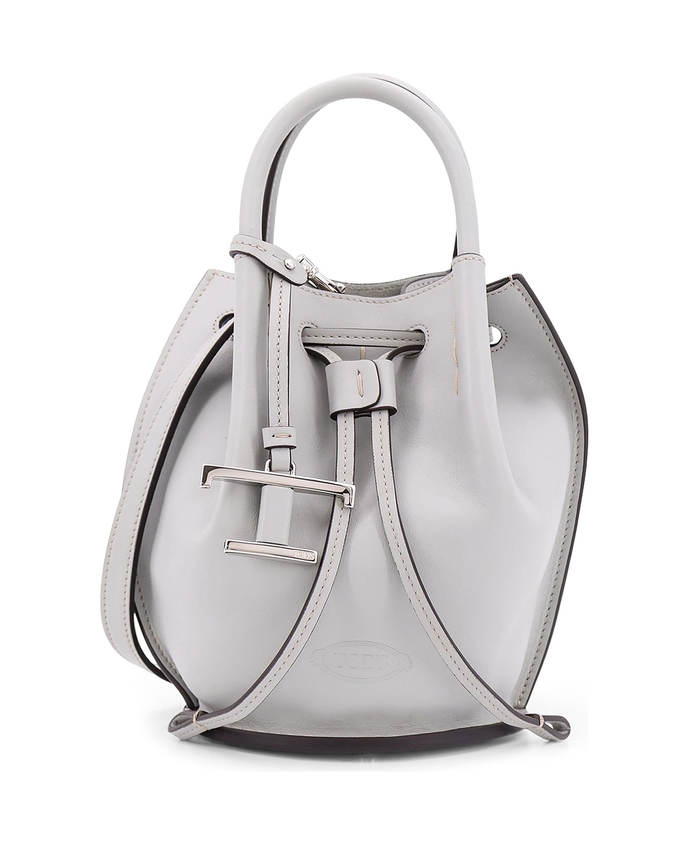 Tod
s Exposed Stitch Mini Bucket Bag - Grey