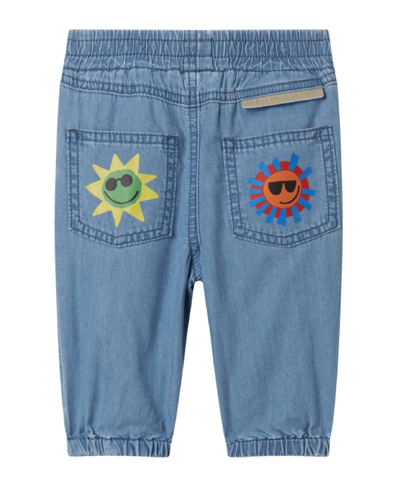 Stella McCartney Kids Jeans With Print - Light blue ボトムス