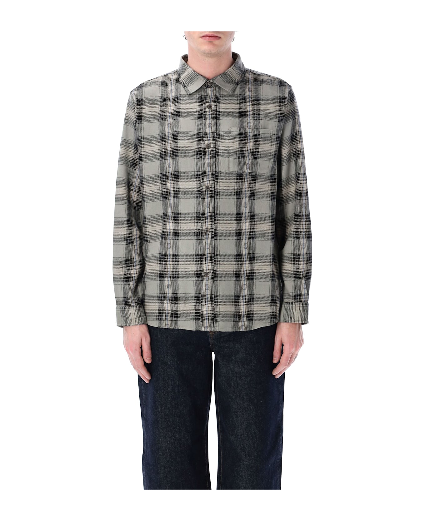 Stussy Motif Plaid Shirt - GREY