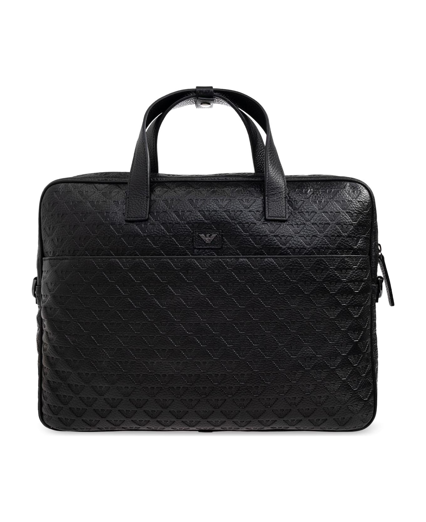 Emporio Armani Handbag With Monogram - Black