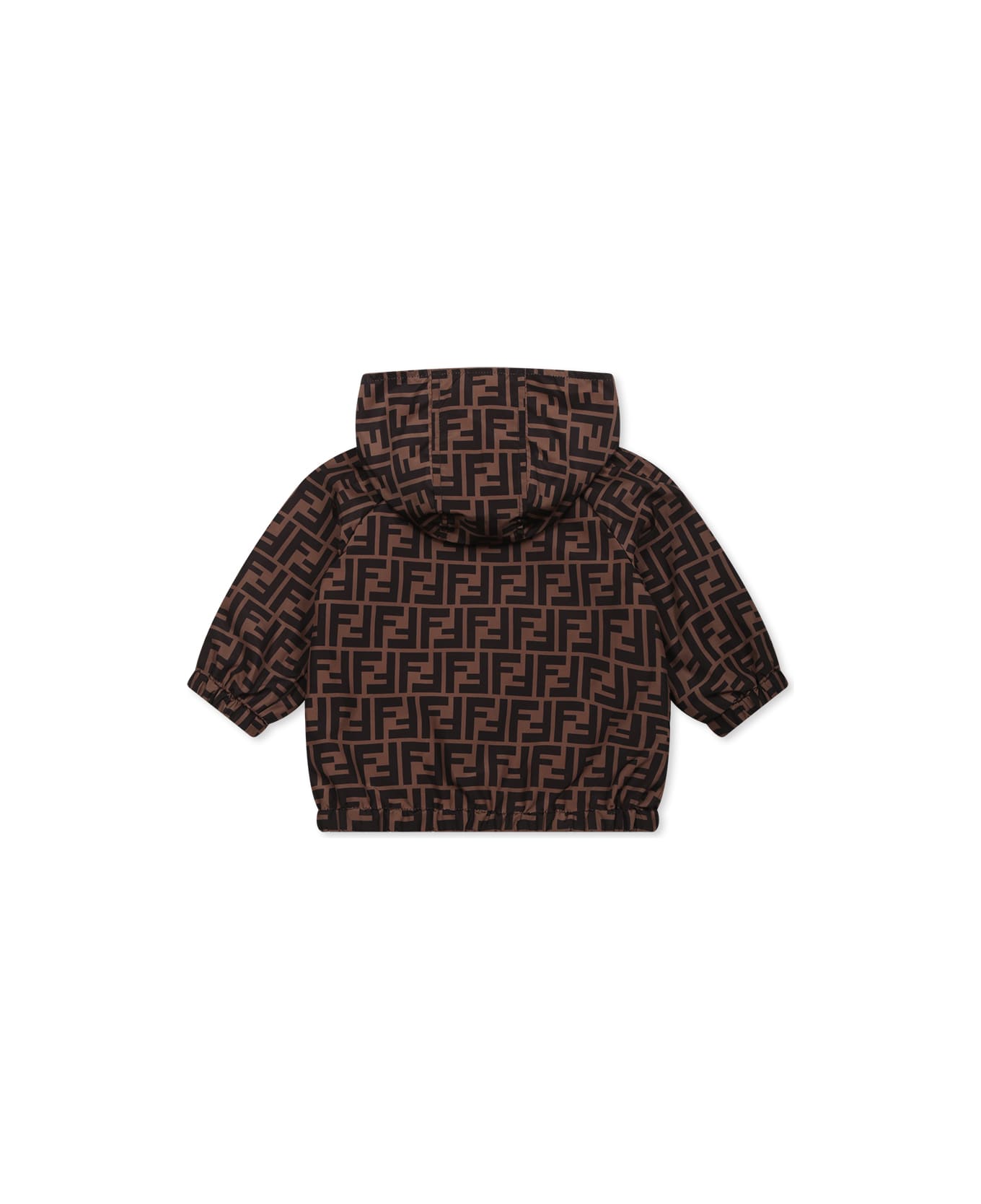 Fendi Pink Windbreaker Jacket For Baby Girl With Ff - Pink