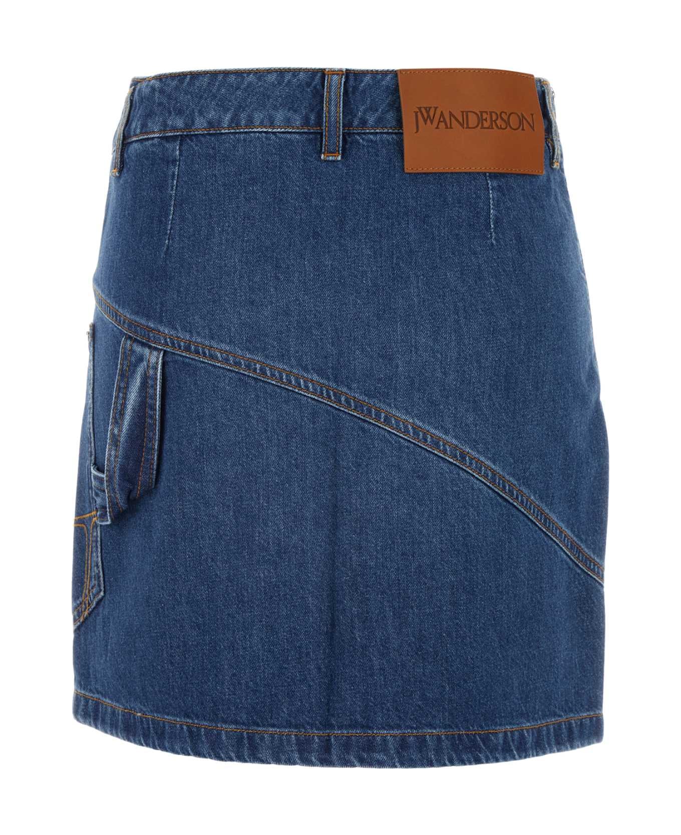 J.W. Anderson Denim Mini Skirt - LIGHTBLUE