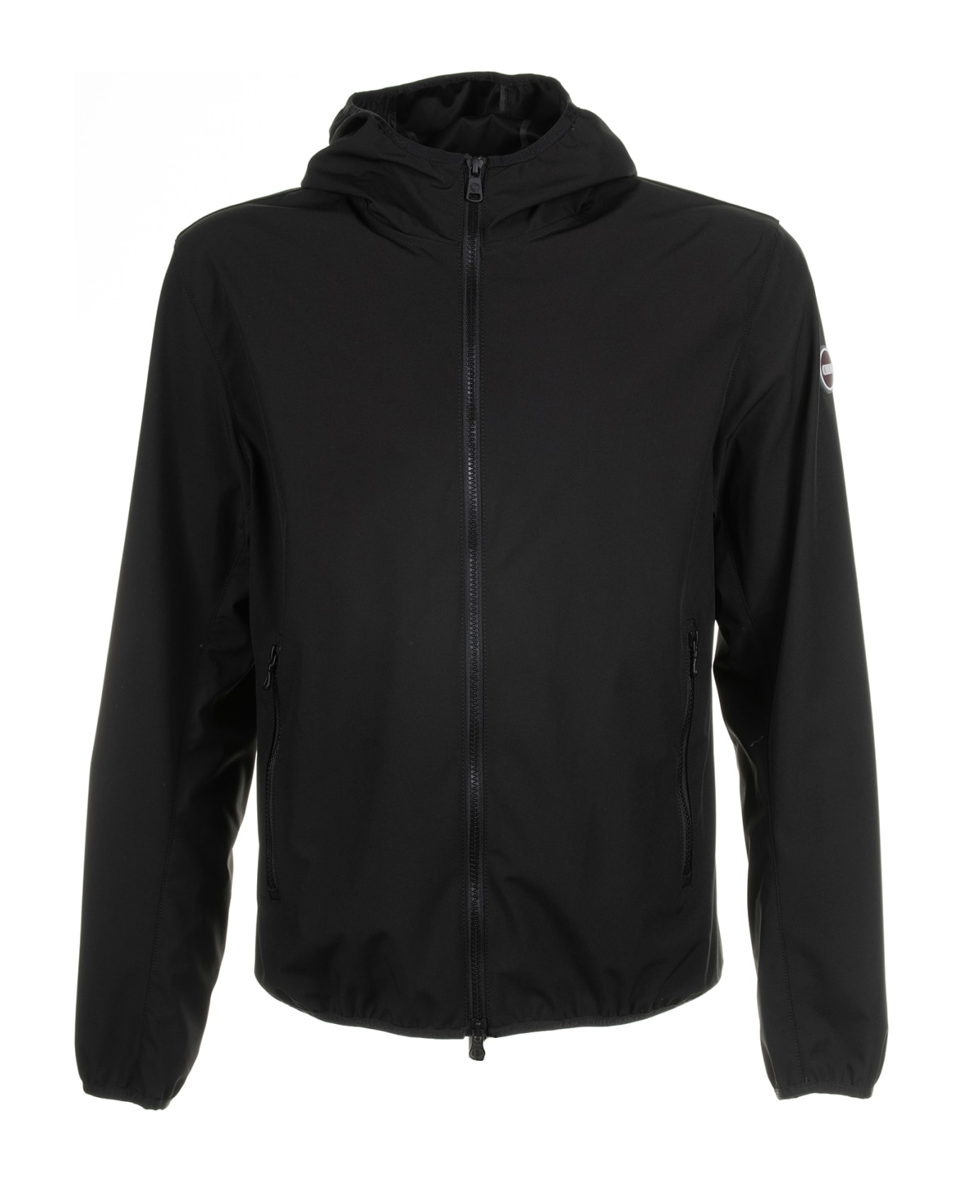 Colmar Black Softshell Jacket With Hood - NERO