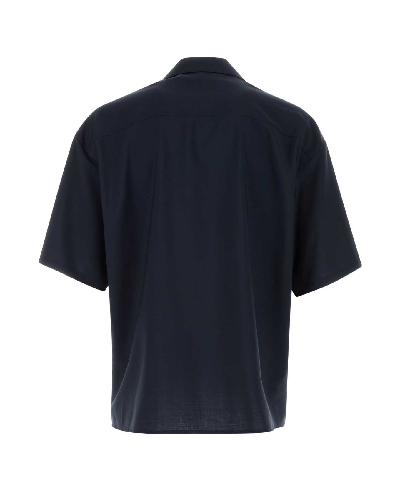 Loewe Dark Blue Wool Shirt - DARKBLUE