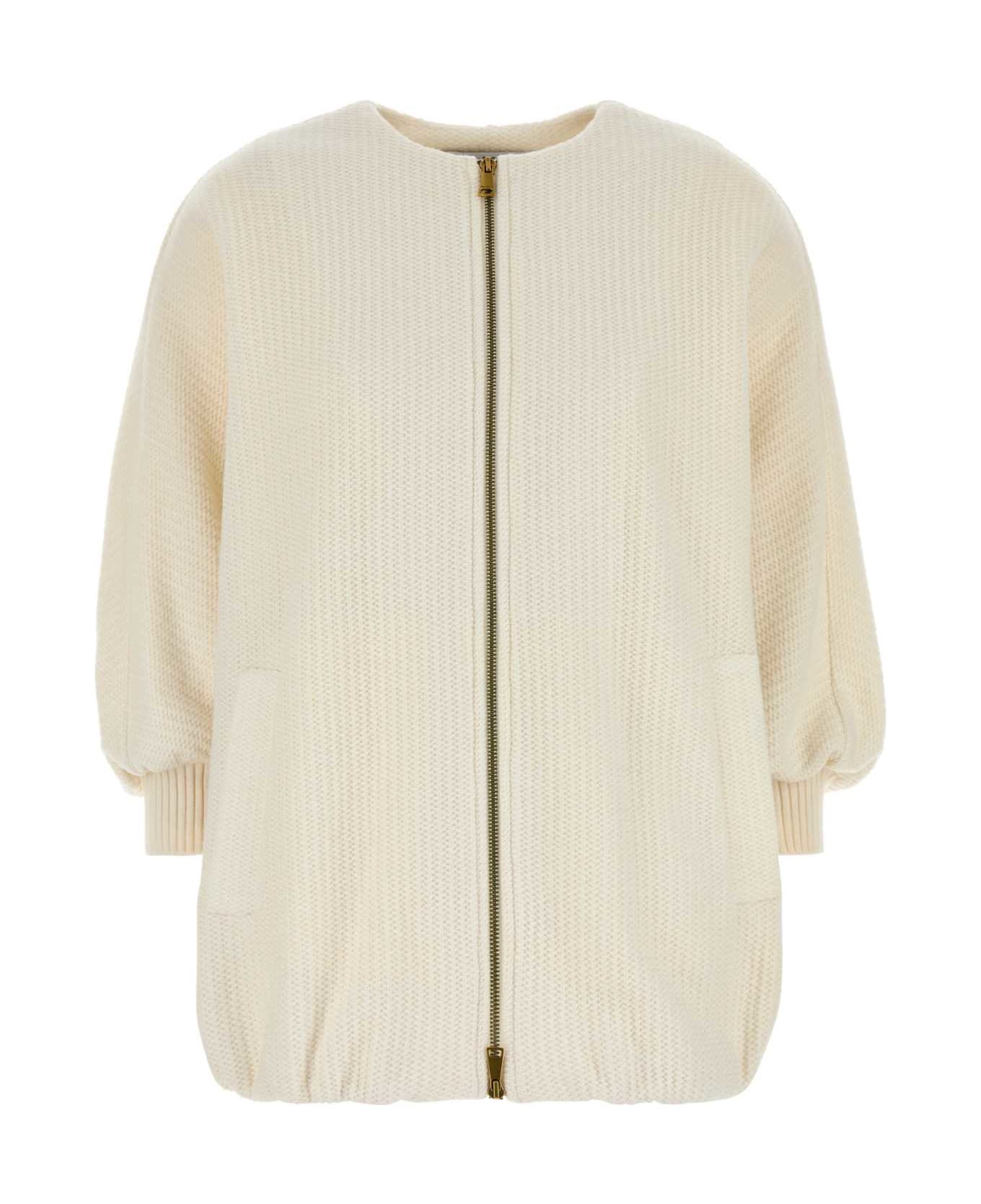 Max Mara Ivory Wool Blend Cirino Jacket - BIANCO