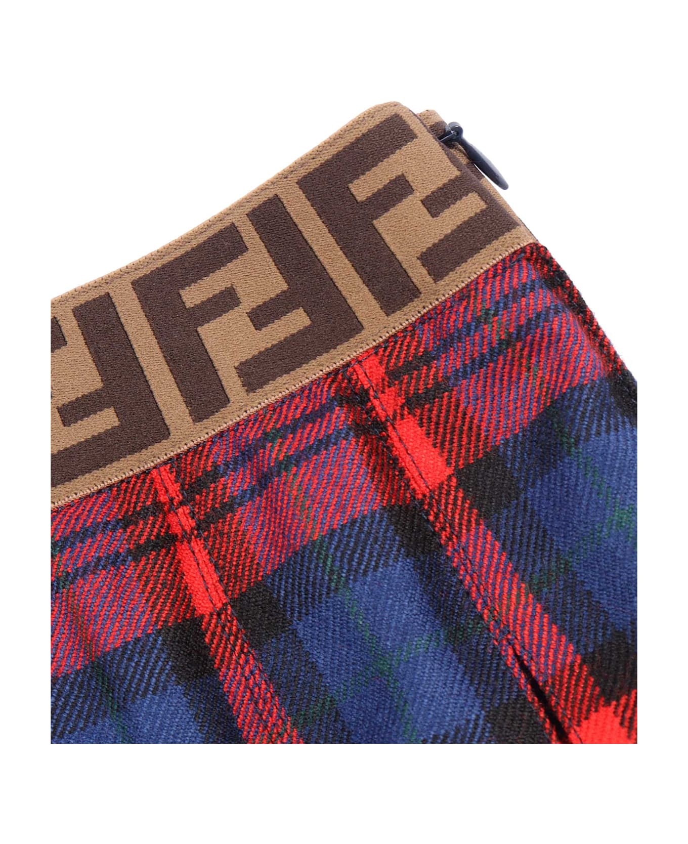 Fendi Tartan Skirt - RED