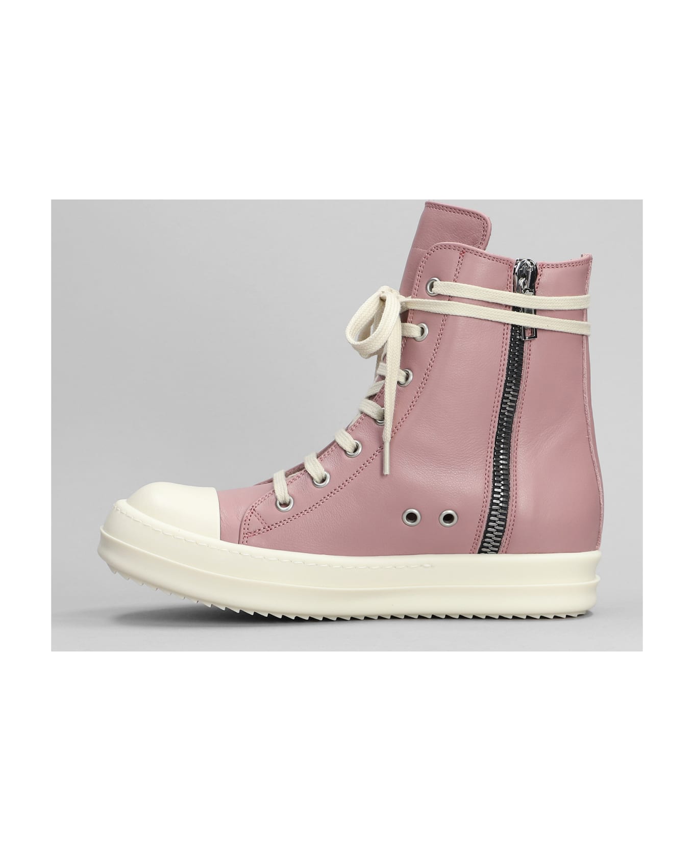 Rick Owens Leather Sneaker - PINK