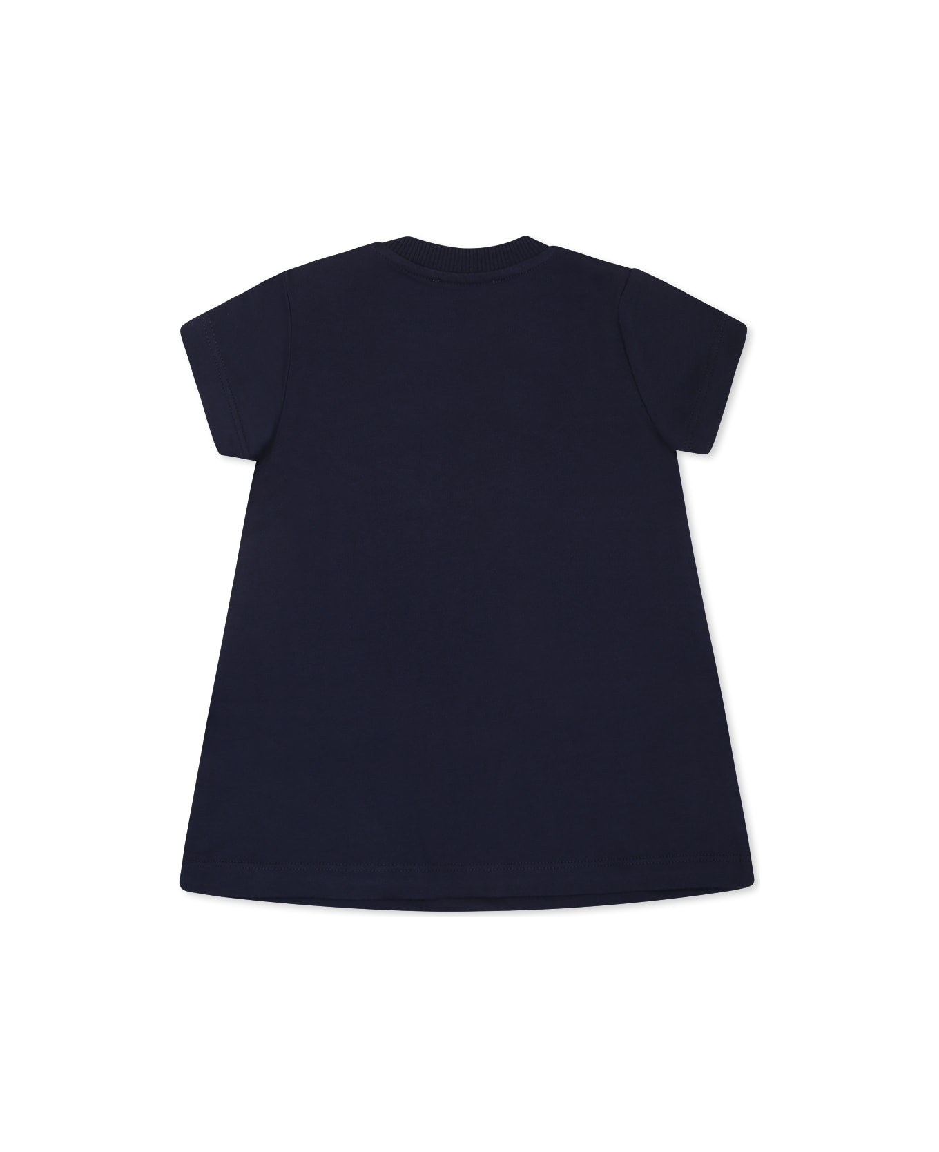 Moschino Blue Dress For Baby Girl With Teddy Bear - Blue
